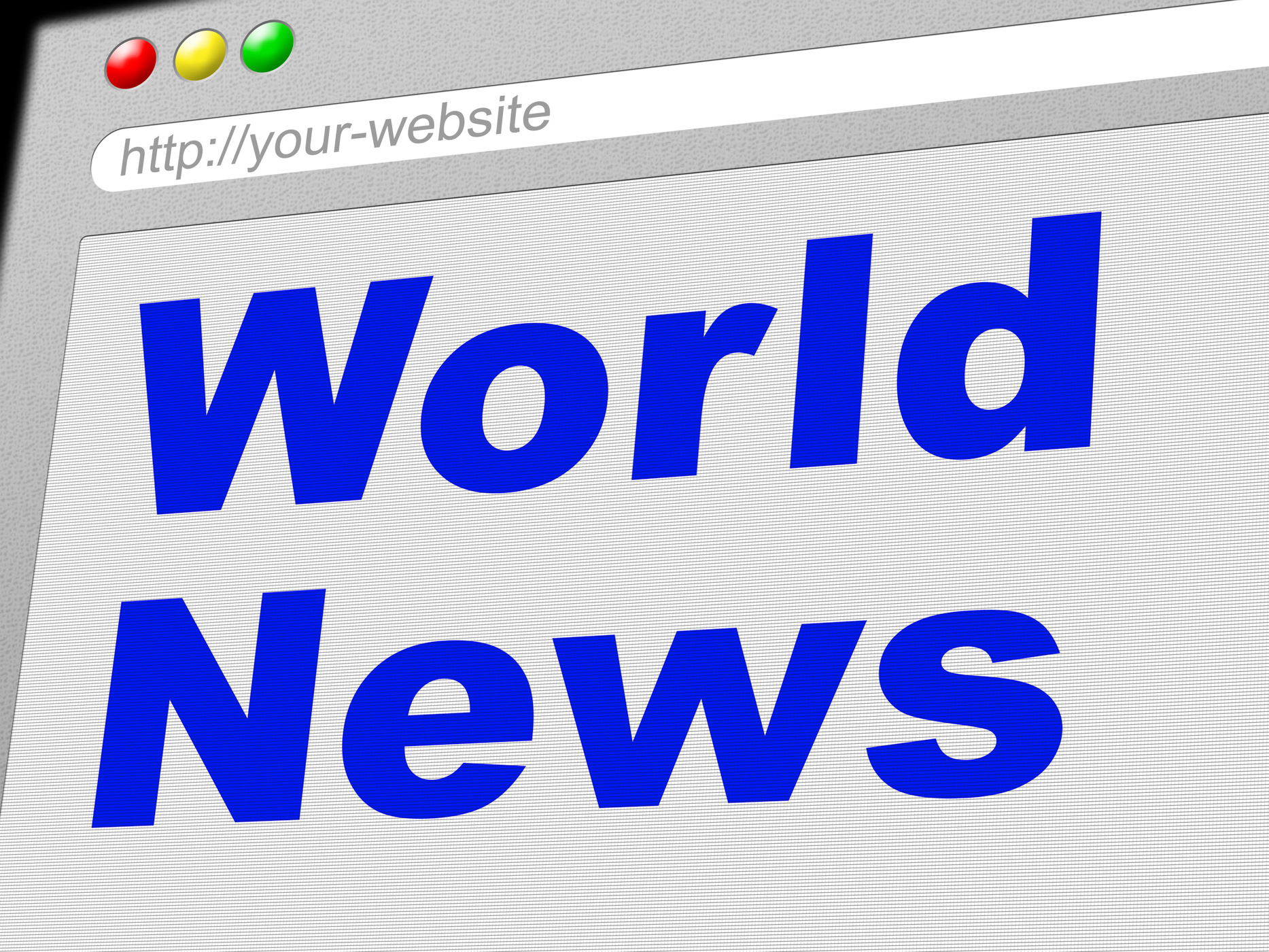 World news indicates newsletter info and globalize photo