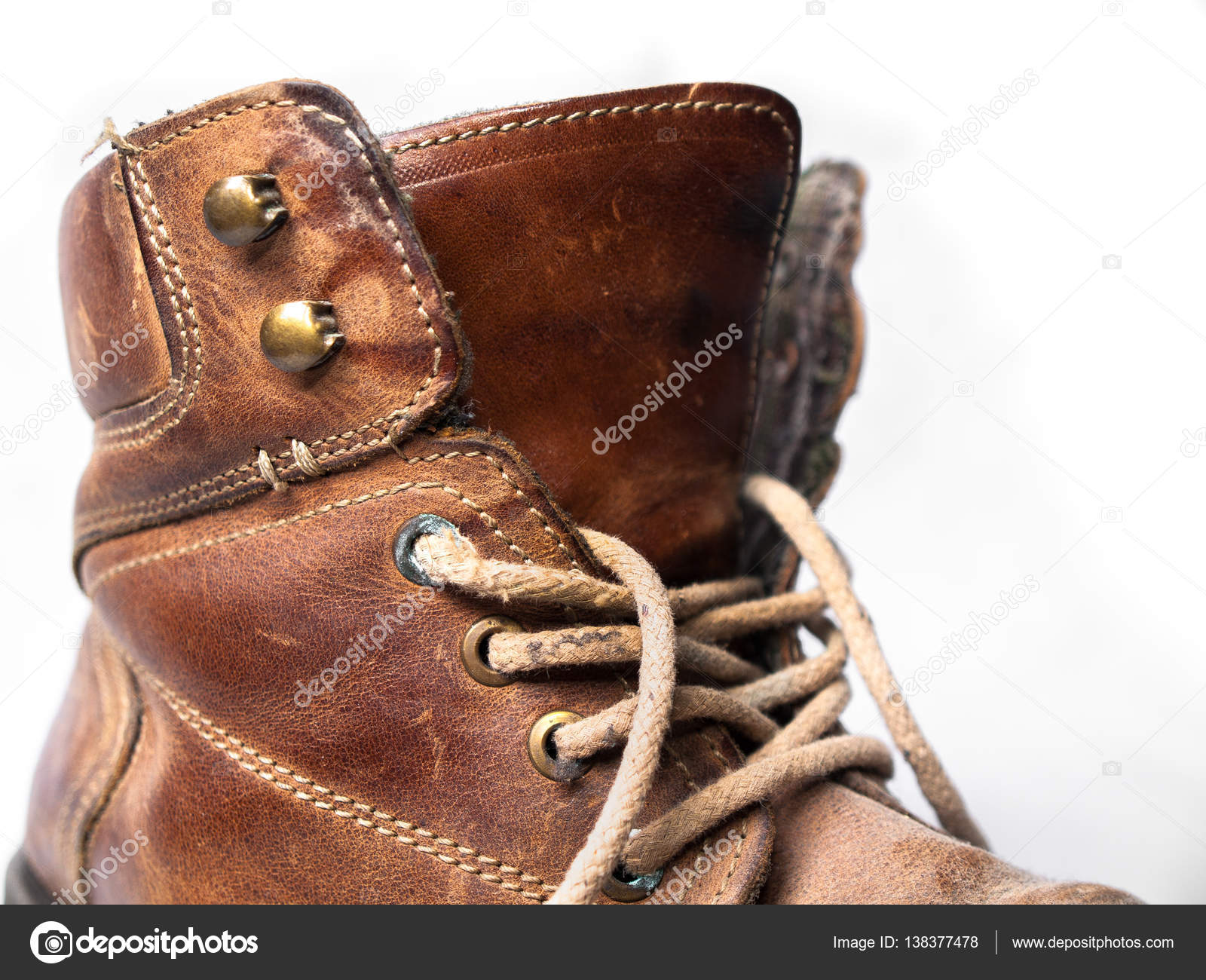 Worn out leather boot — Stock Photo © allgaierphoto #138377478