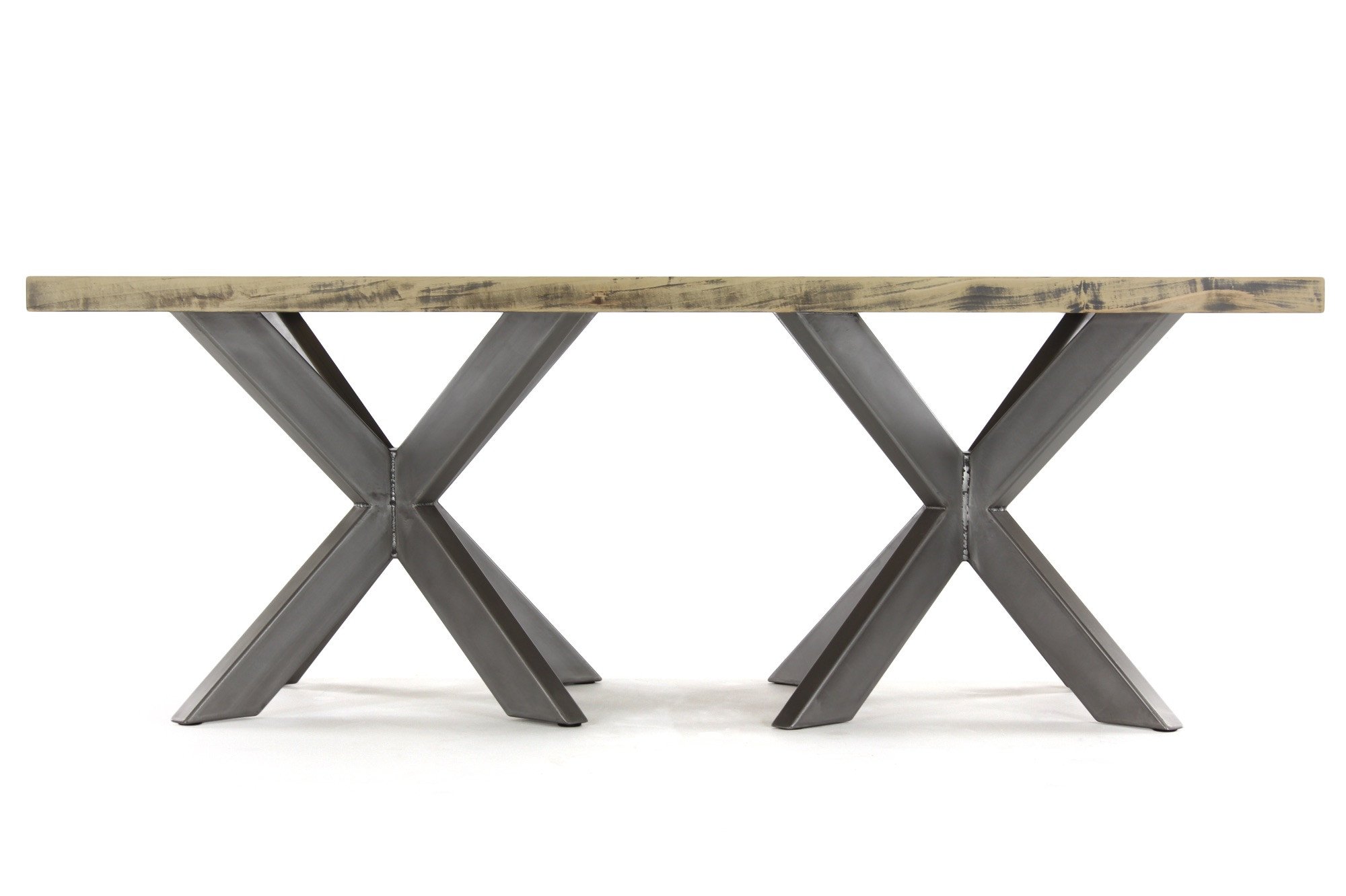 industrial modern double jak dining table | seventeen20