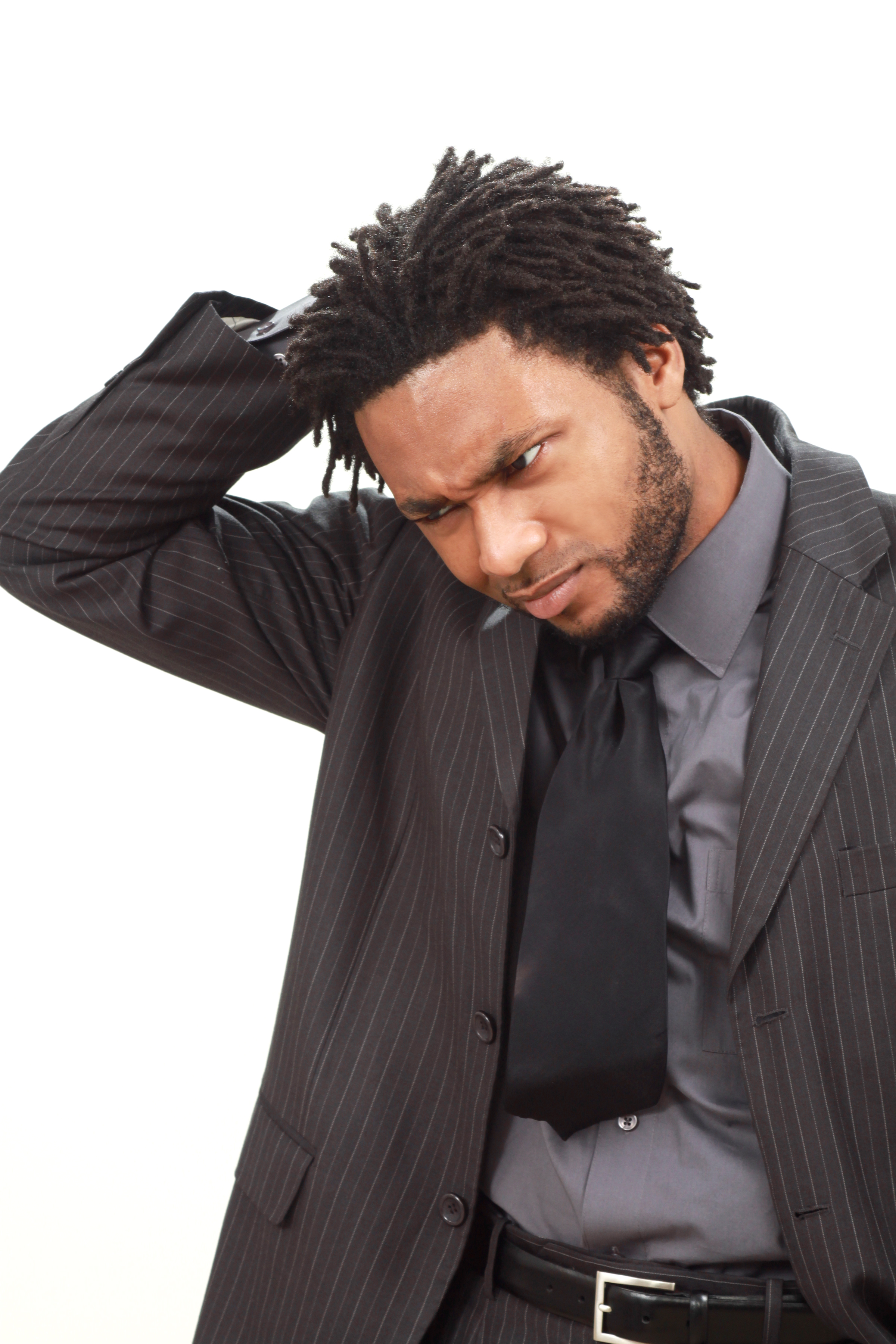 Worried businessman, African-american, Man, Work, Upset, HQ Photo