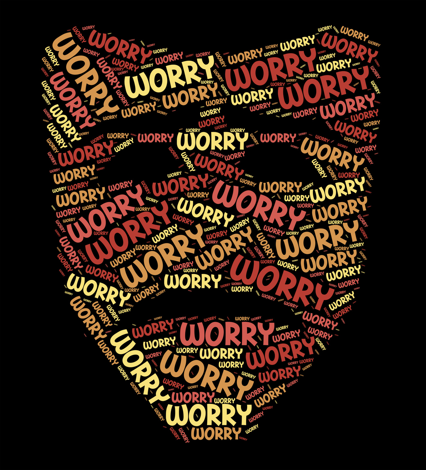 Worry word indicates ill at ease and concern photo