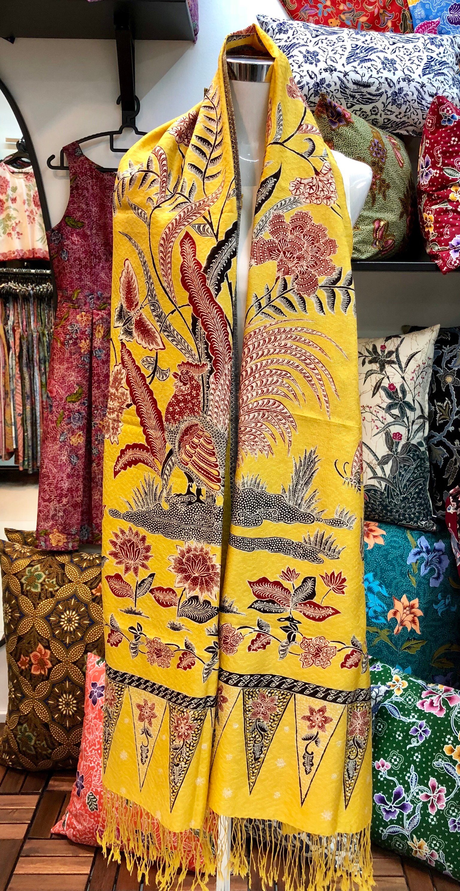 Batik Woven Silk Shawl • Wellie Batik ( since 1978 ) • Tictail