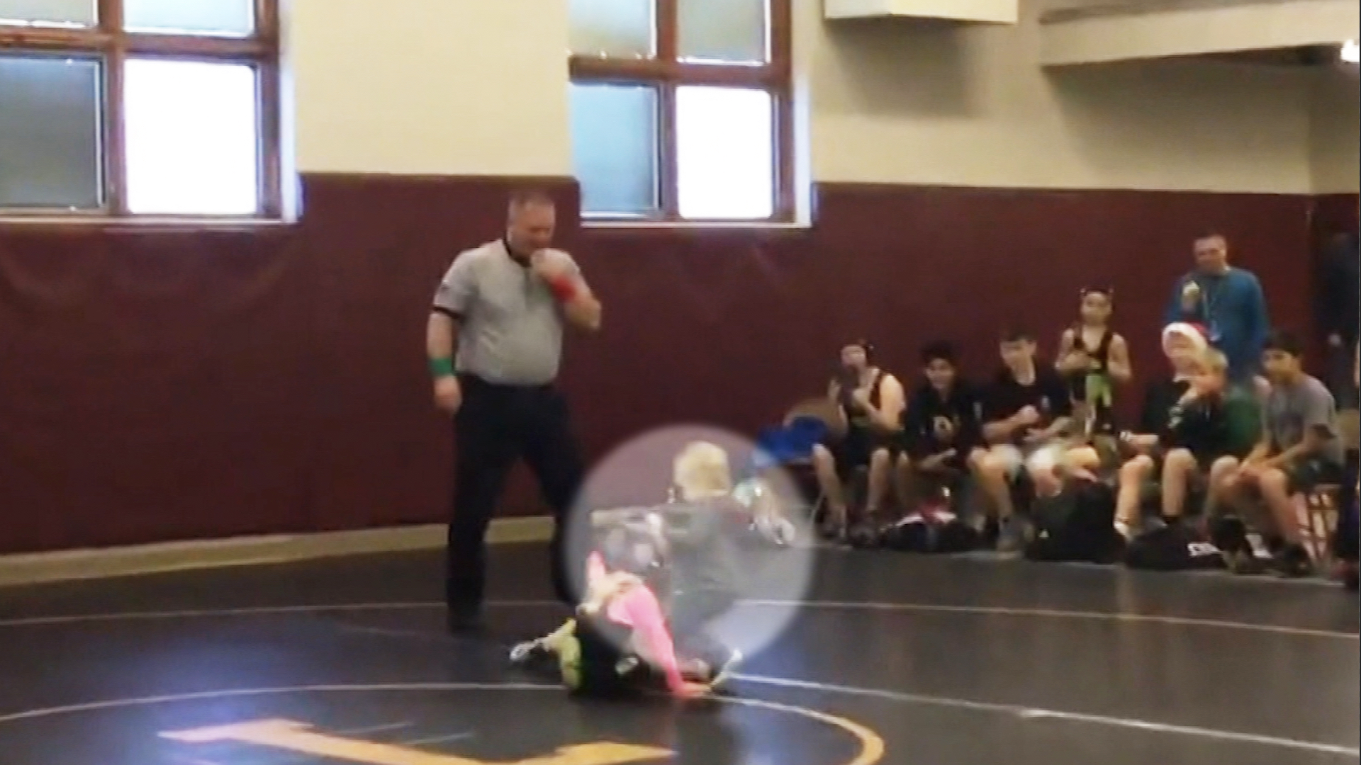 Little boy jumps into sister's wrestling match - CNN Video