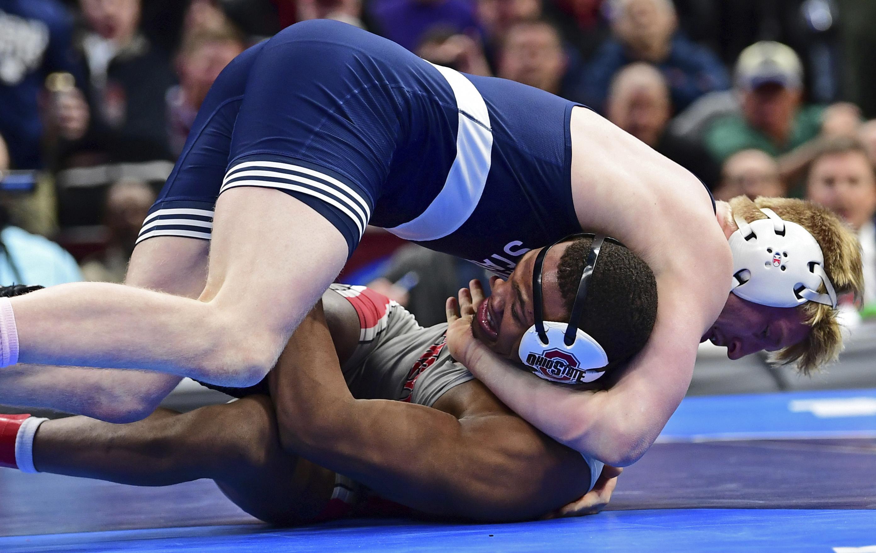 Bo Nickal's pin clinches wrestling championship for Penn State | The ...