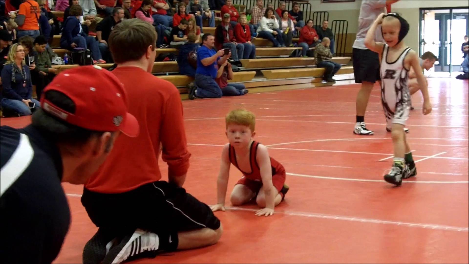 Son's 1st Wrestling Match (5 years old) - YouTube