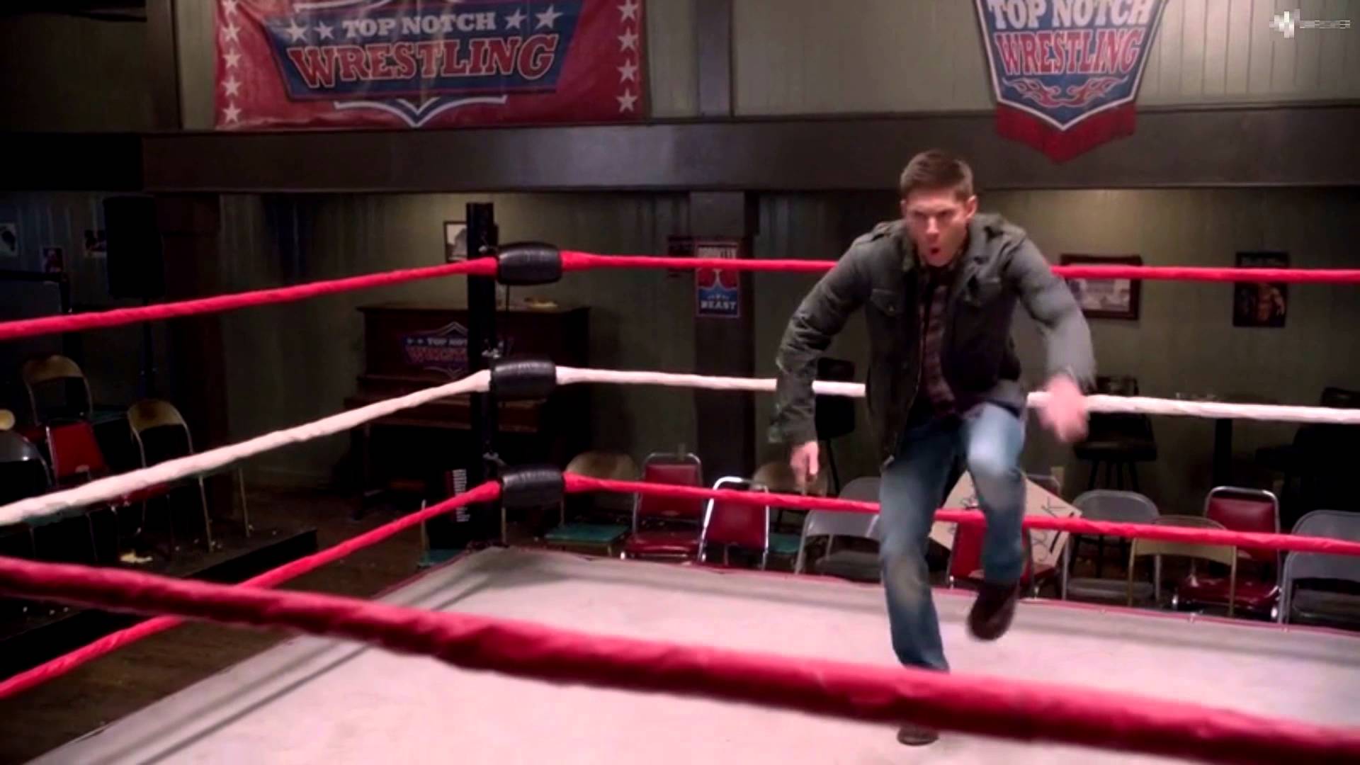 Supernatural 11x15 - Dean in the wrestling ring (HD) - YouTube