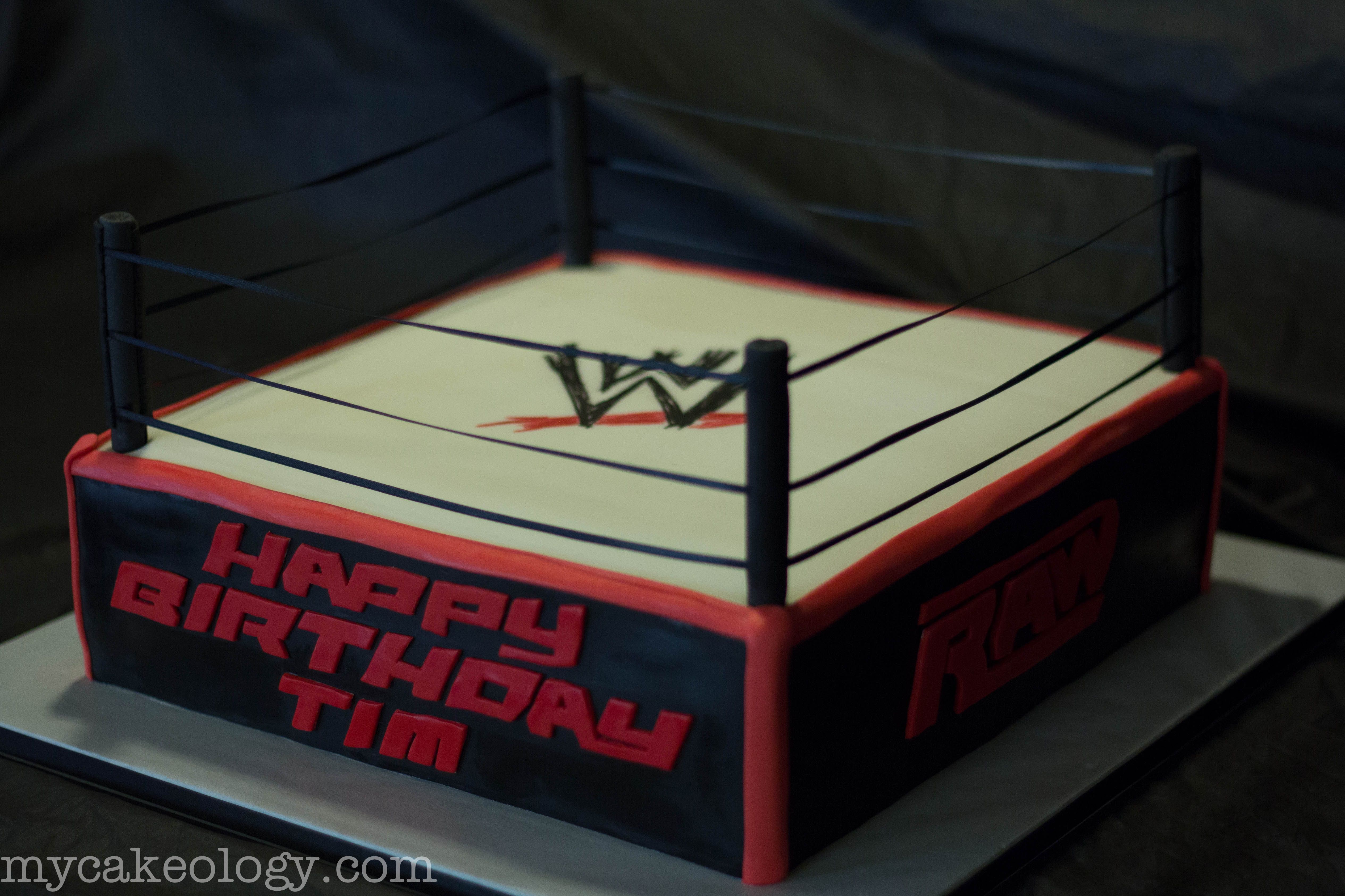 WWE Wrestling Ring Cake | Cakes and Cupcakes by Me - mycakeology.com ...