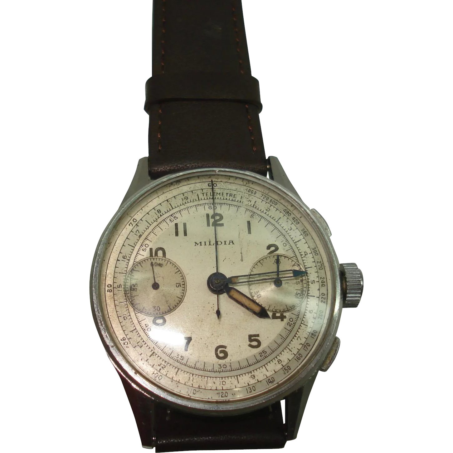 Vintage Chronograph Men's Mildia Wristwatch Valjoux 22 Movement SOLD ...