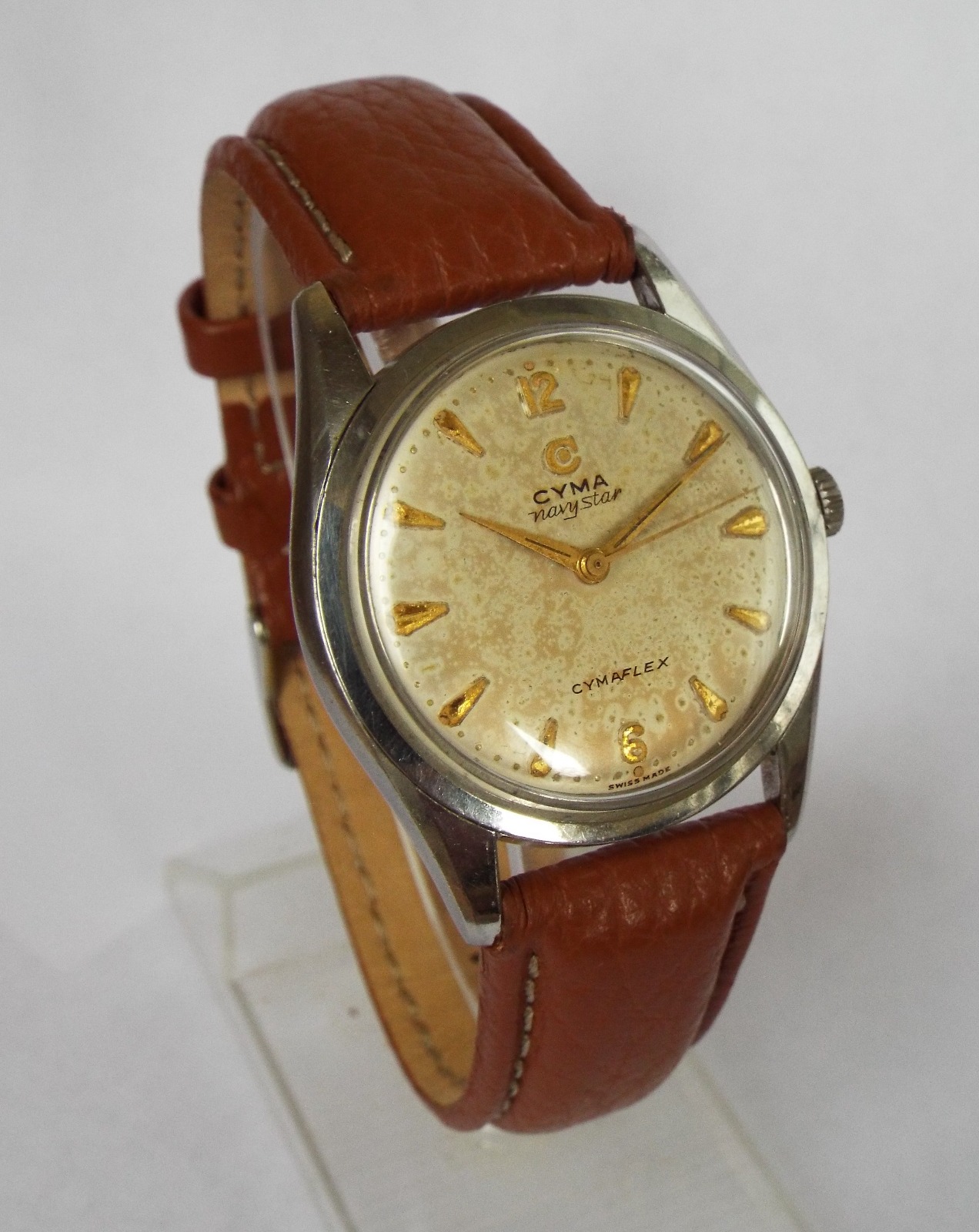 Gents 1950s Cyma Navystar Wrist Watch - LA93235 | LoveAntiques.com