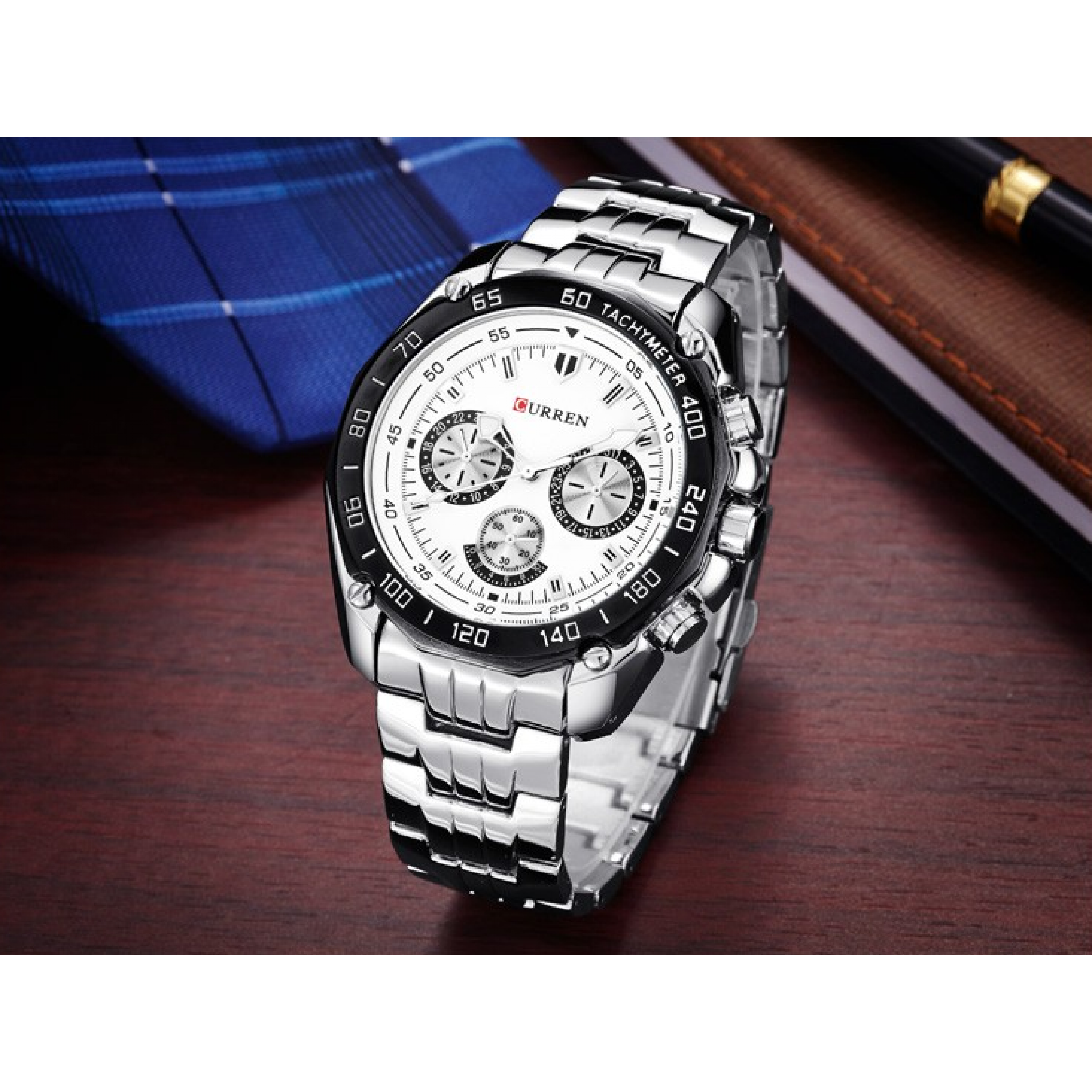 Addic-Curren Luxury Lifestyle Silver Sports Watch for Men! (Wristwatch)