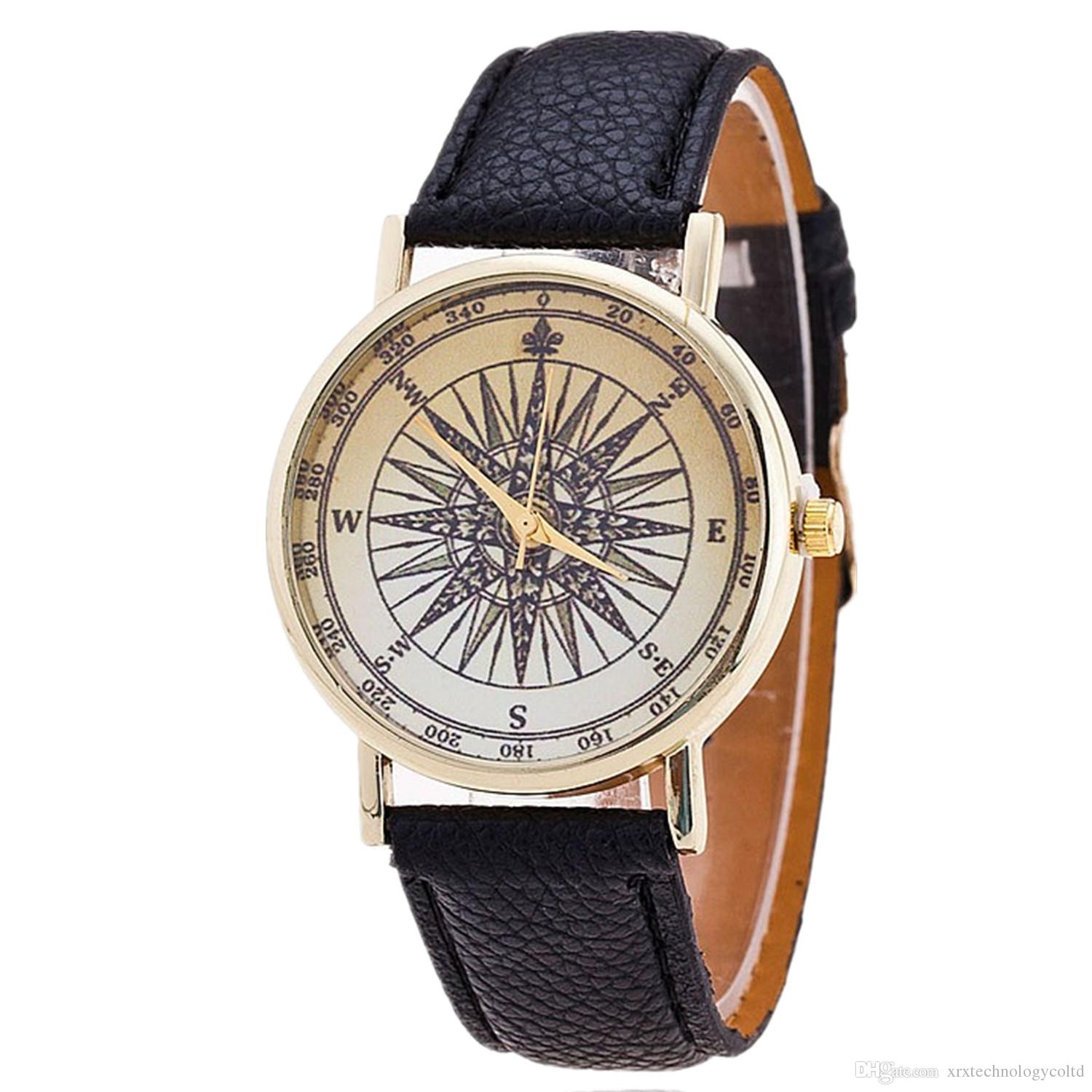 2016 New Arrival Geneva Leather Strap Watches Compass Watch Women ...