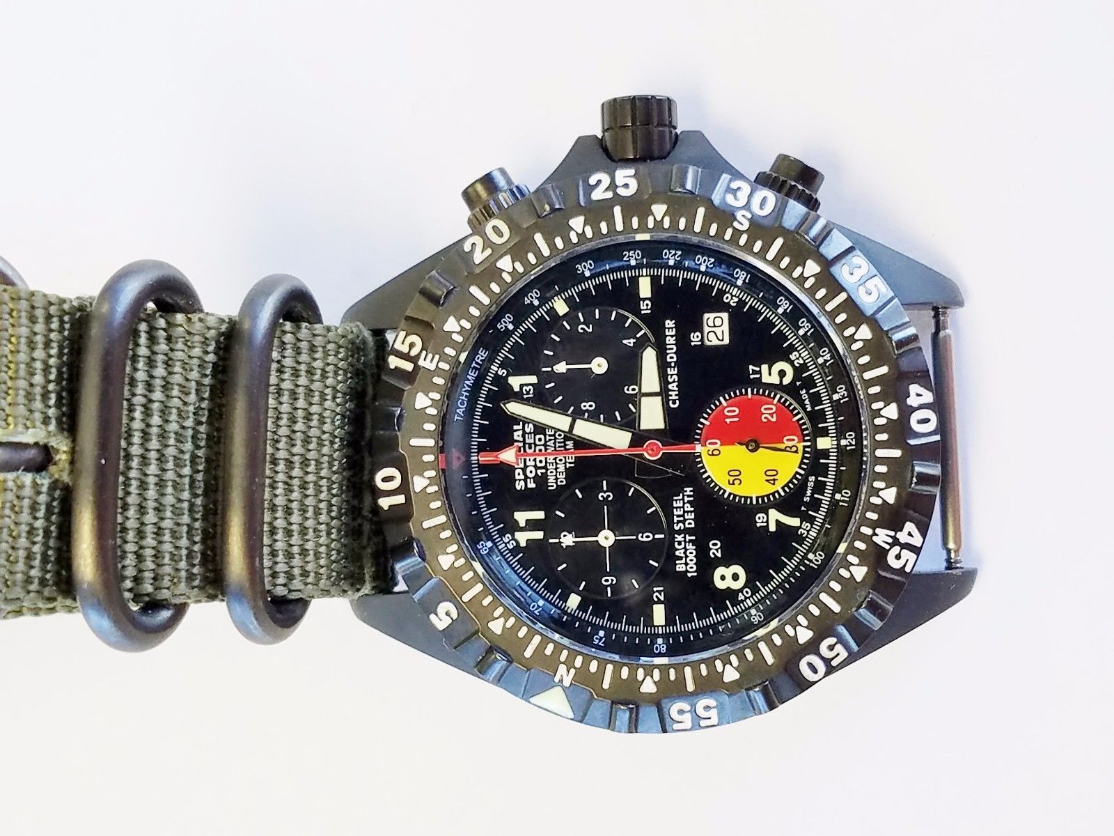 Chase-Durer Special Forces UDT 1000 251.262 Swiss ETA Wrist Watch ...