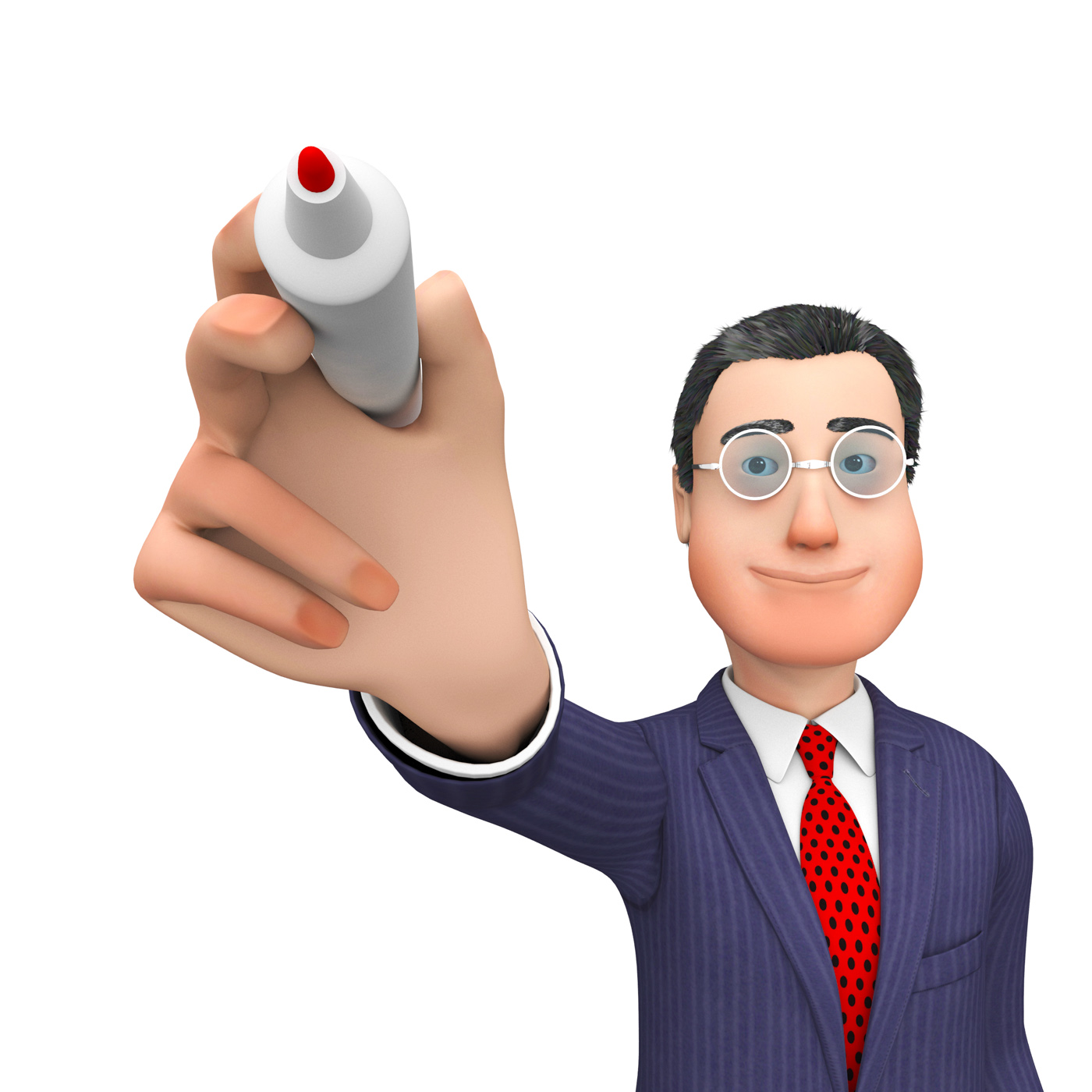 Writing message indicates business person and literacy 3d rendering photo