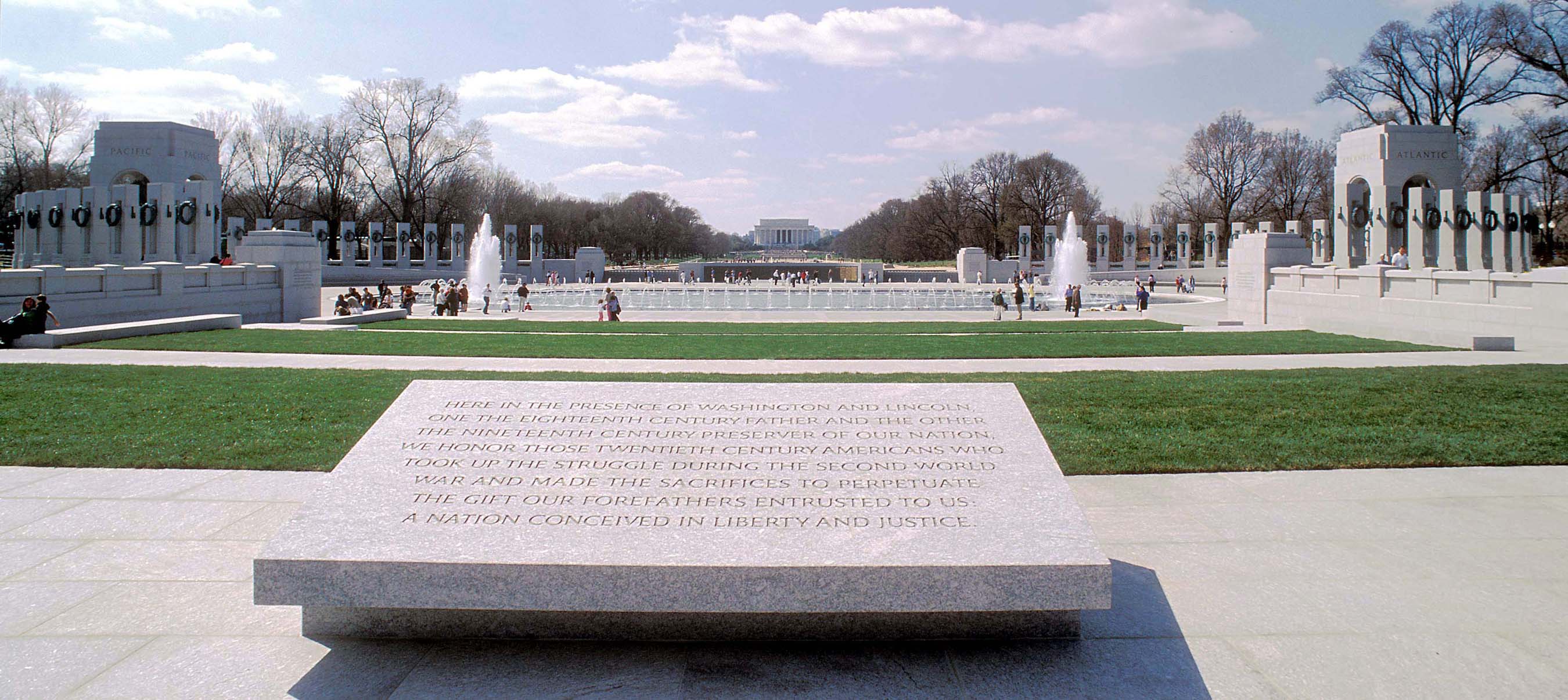 Words Inscribed on the World War II Memorial