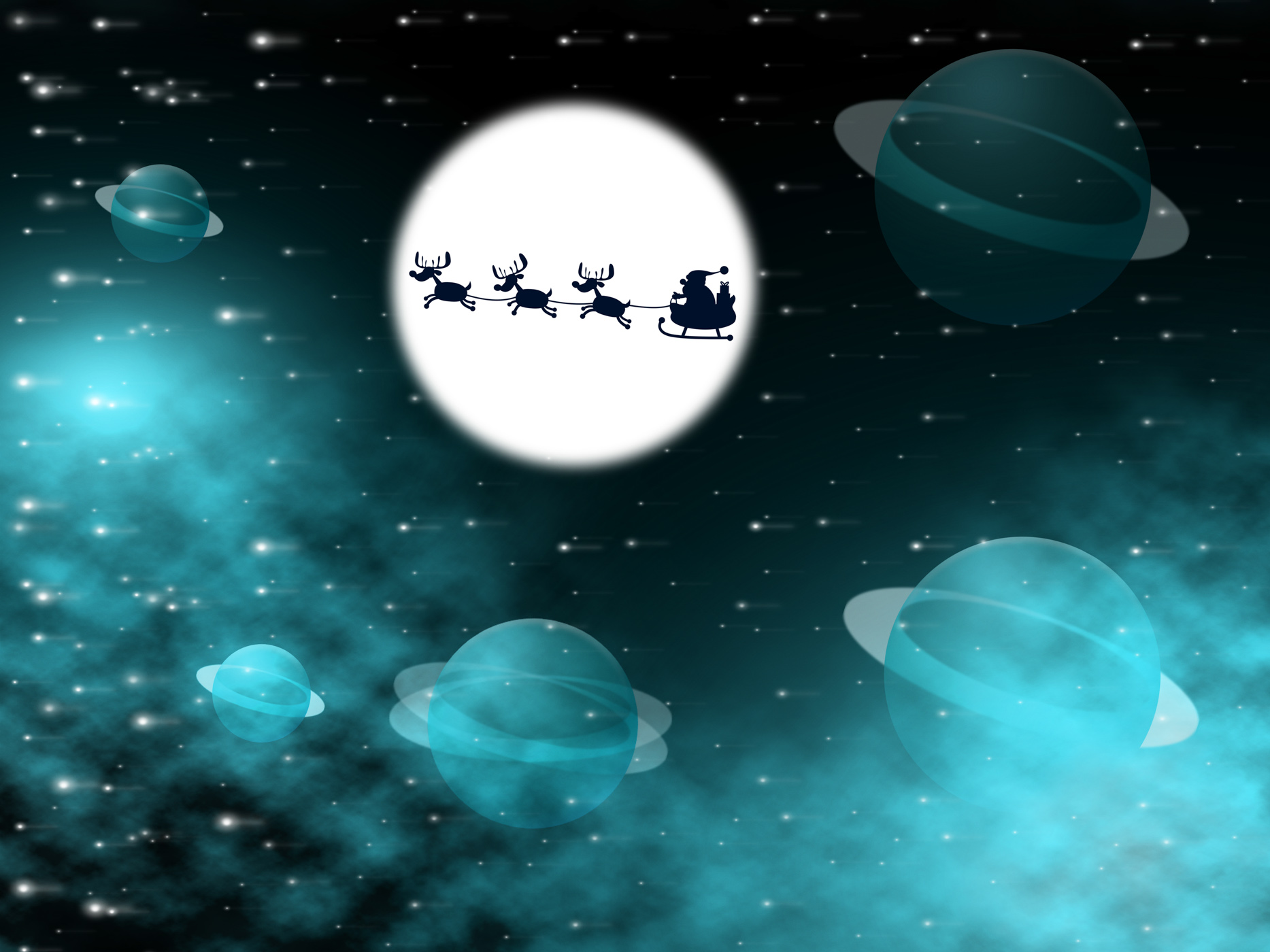 Xmas  Shows Full Moon And Christmastime, Astronomy, Moon, X-mas, Winter, HQ Photo