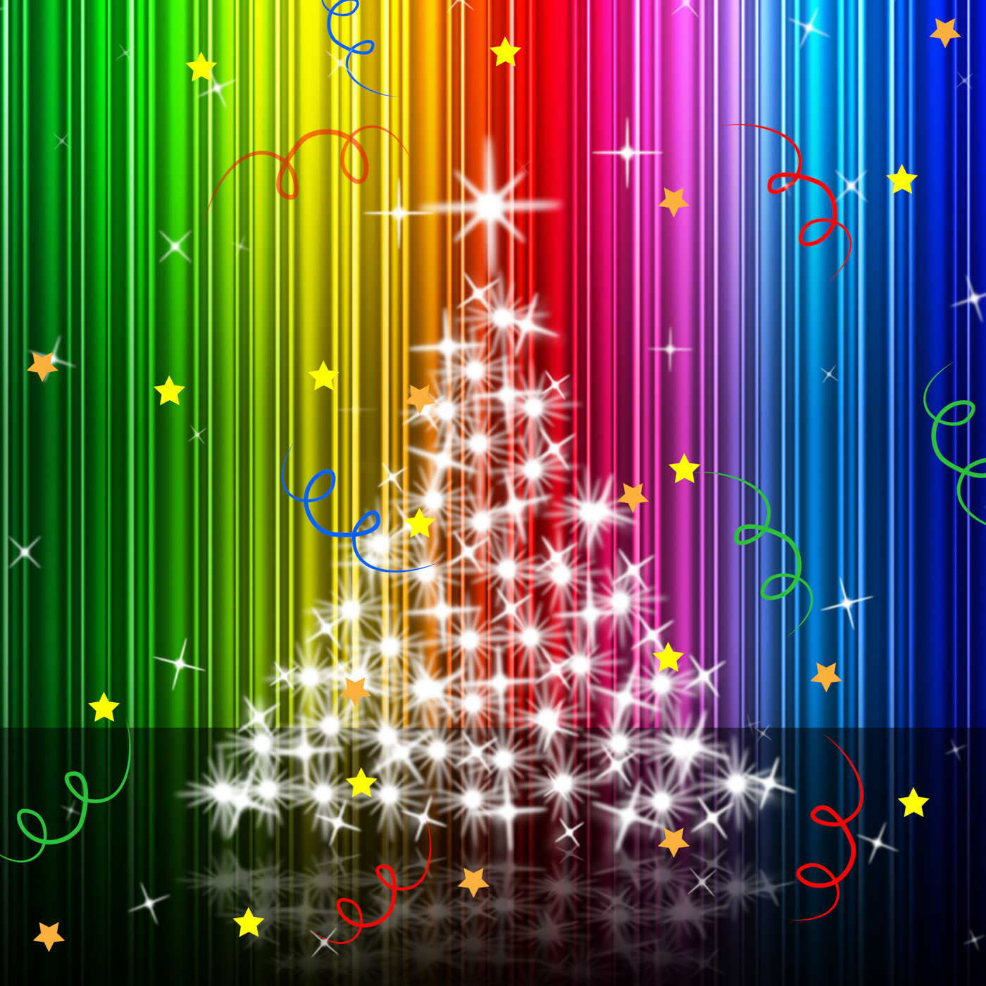Xmas Tree Represents New Year And Festive, Celebrate, Celebration, Christmas, Congratulation, HQ Photo