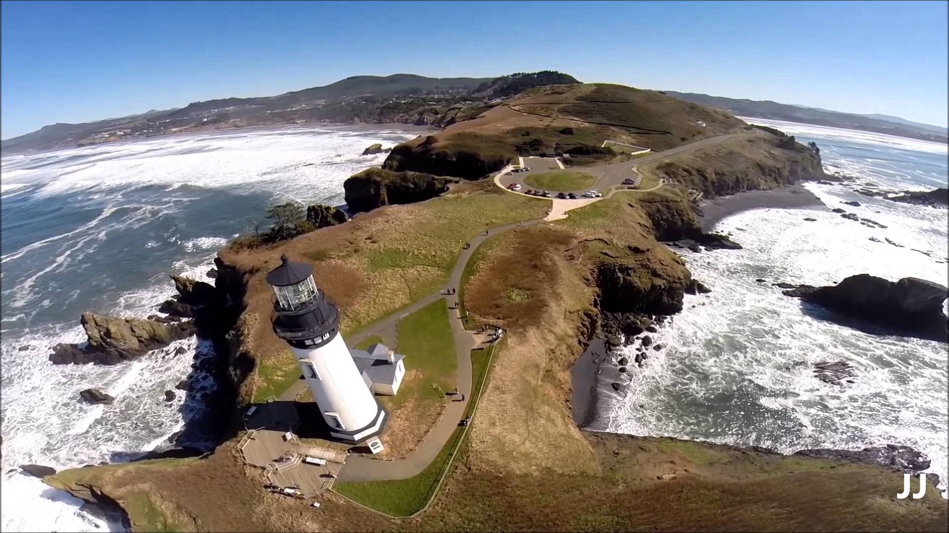 Yaquina Head Lighthouse Fly by - YouTube