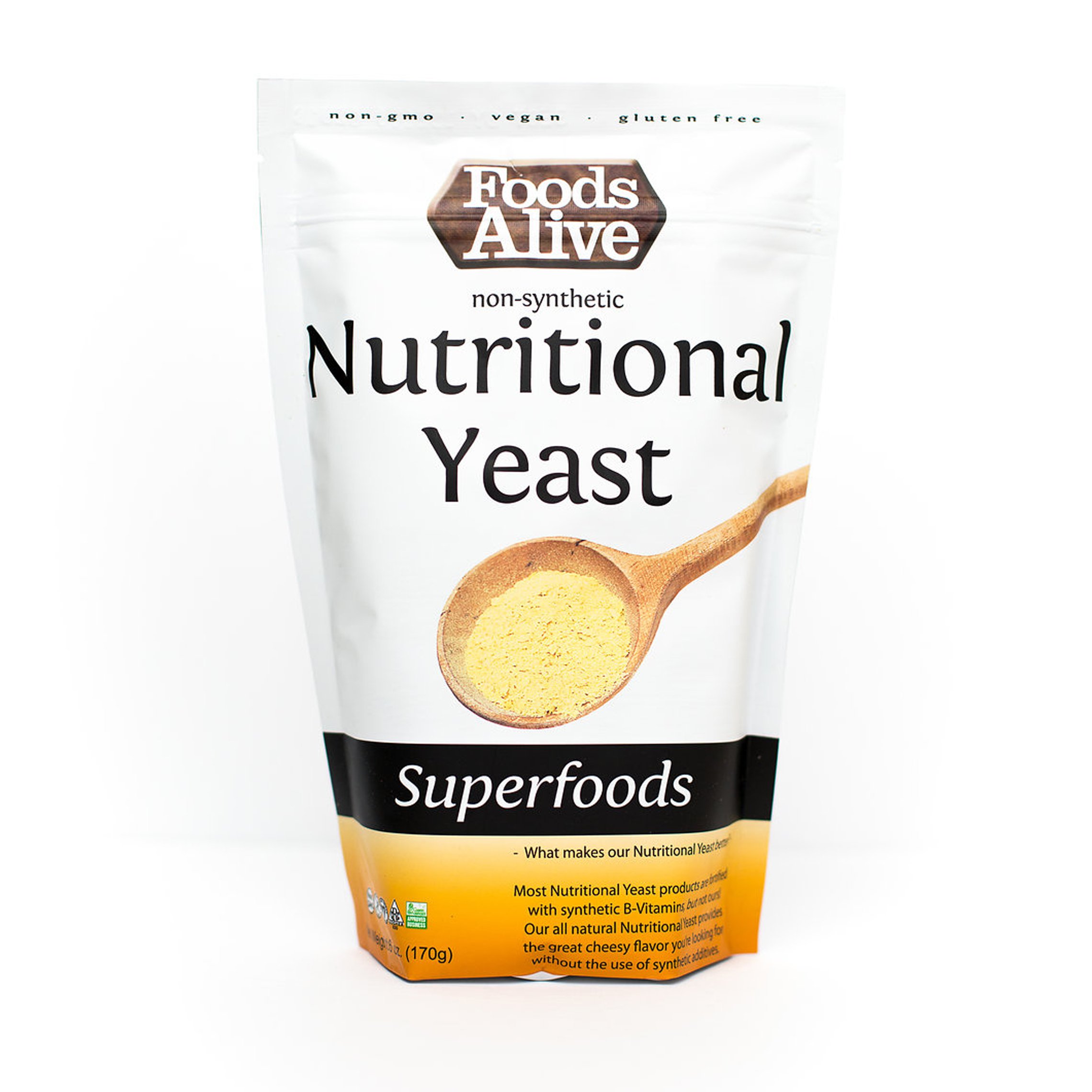 Nutritional Yeast Powder - Foods Alive - Vegan - Non-GMO Non ...
