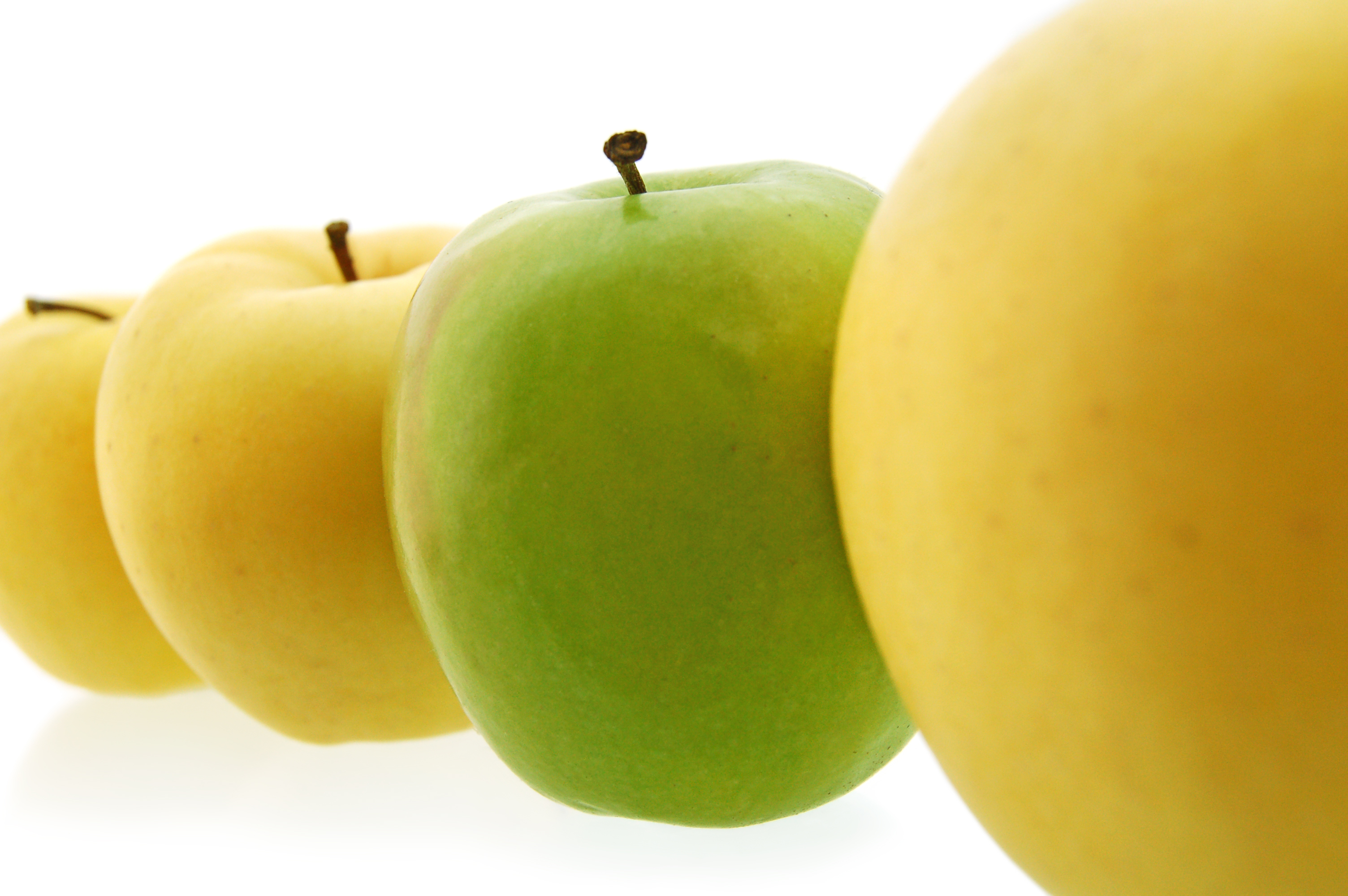 Yellow and green apples photo