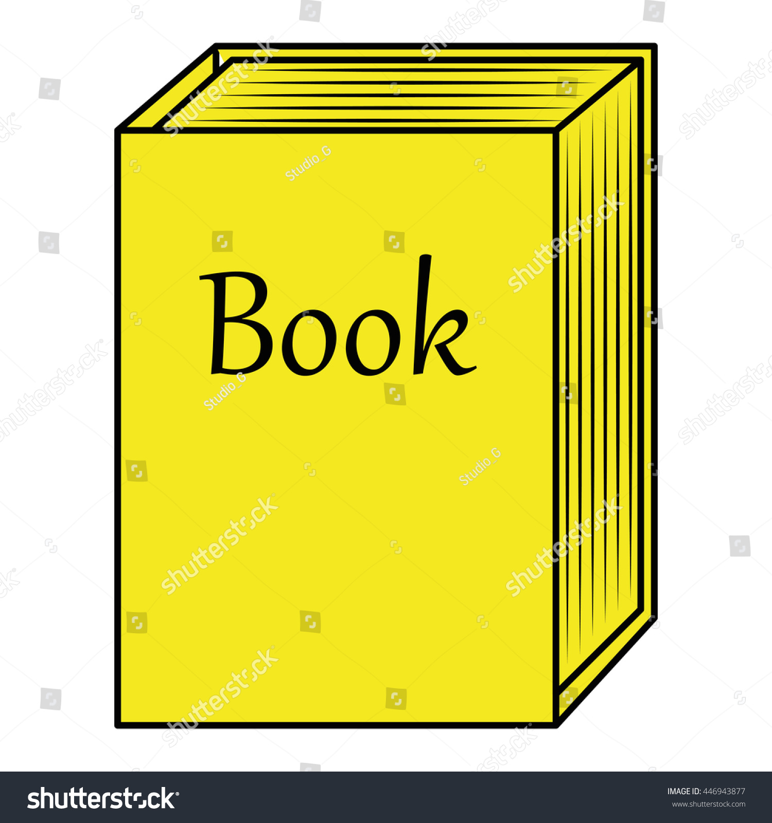 Black Yellow Books Set Front View Stock Vector 446943877 - Shutterstock