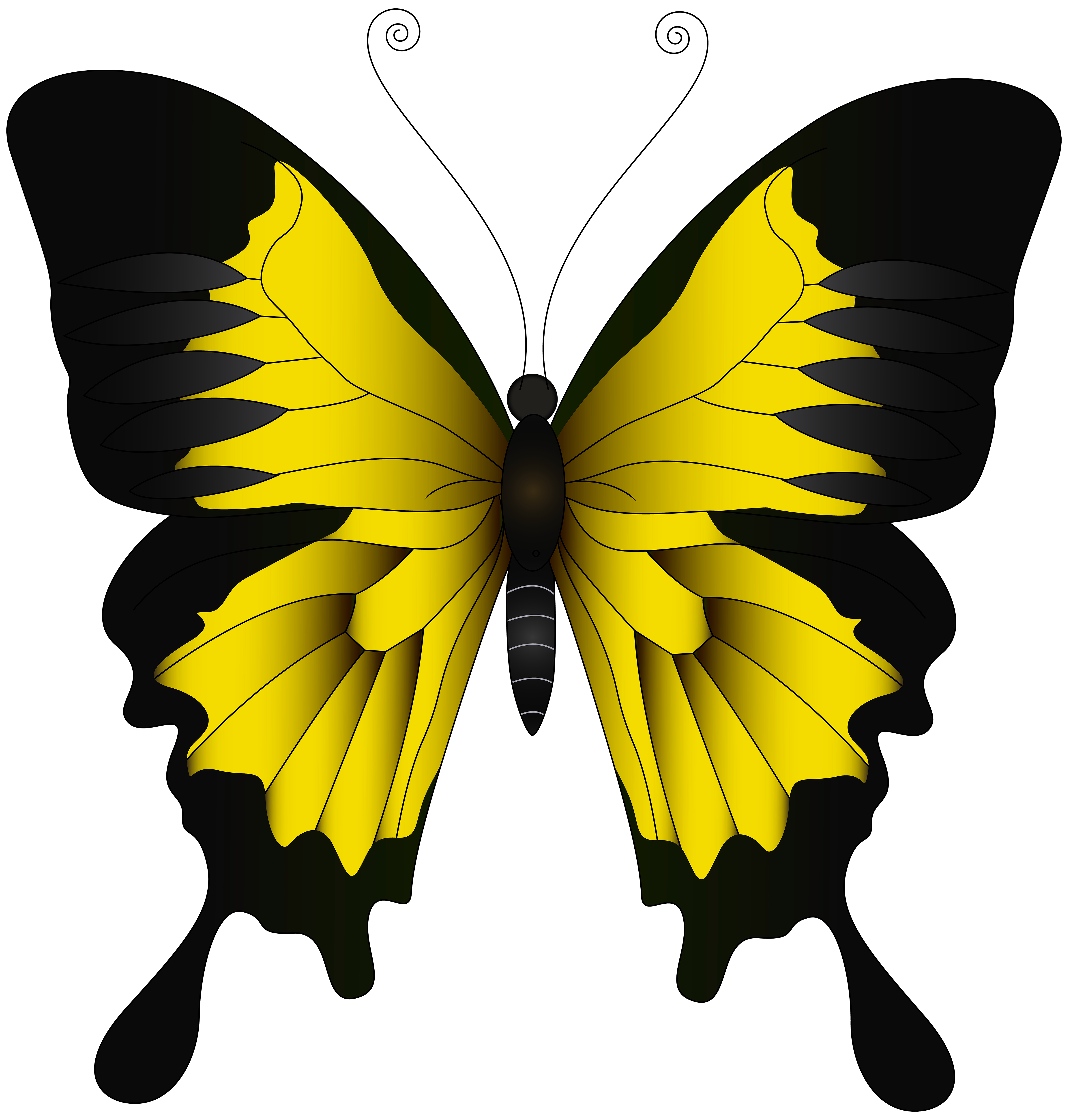 Yellow Butterfly PNG Clip Art Image | Gallery Yopriceville - High ...