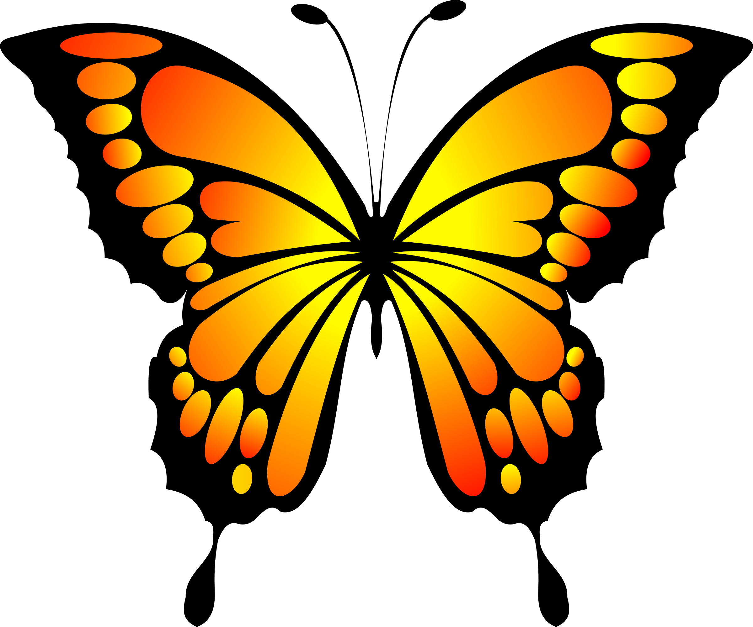 Butterfly Yellow Red Icons PNG - Free PNG and Icons Downloads