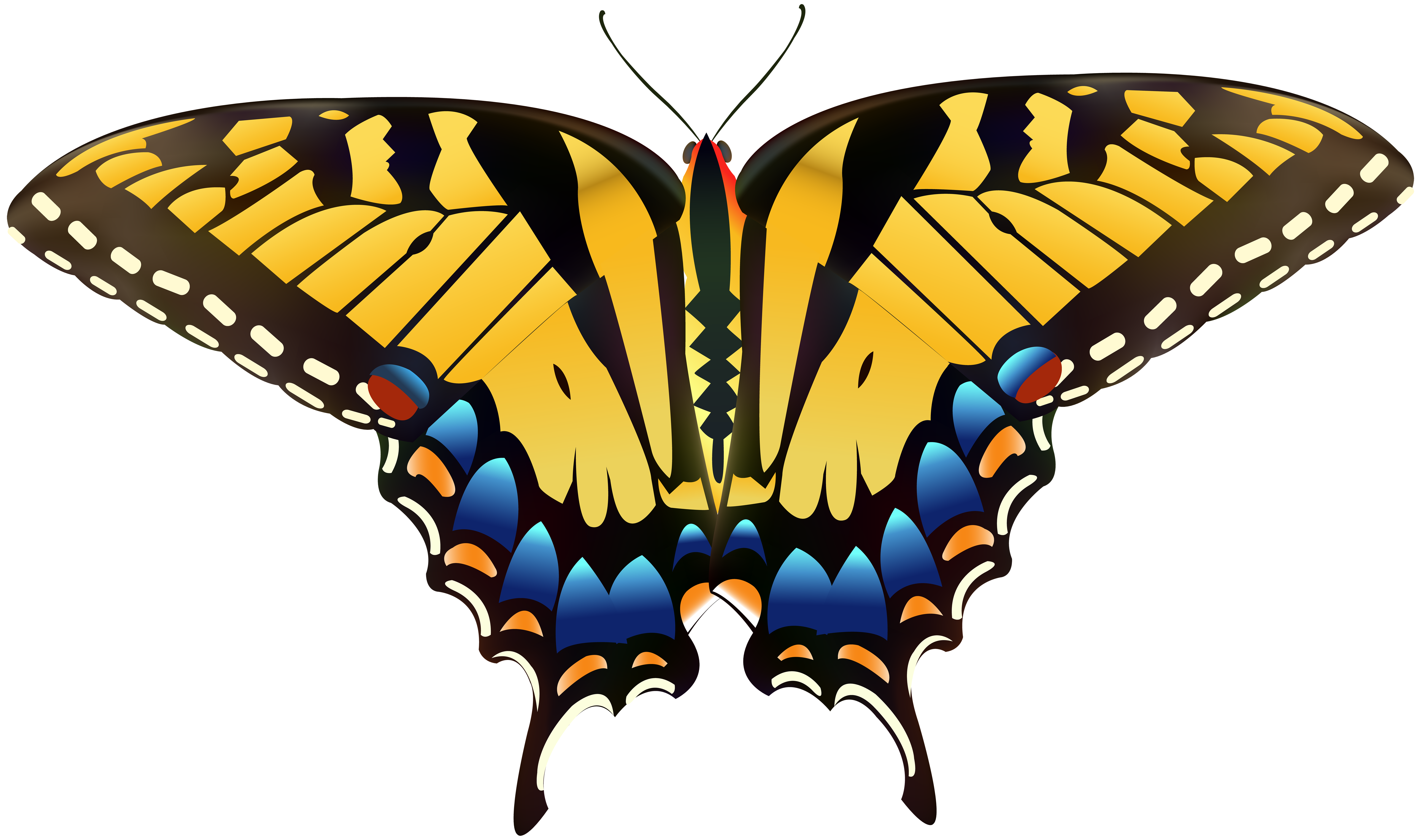 Yellow Butterfly PNG Clip Art - Best WEB Clipart