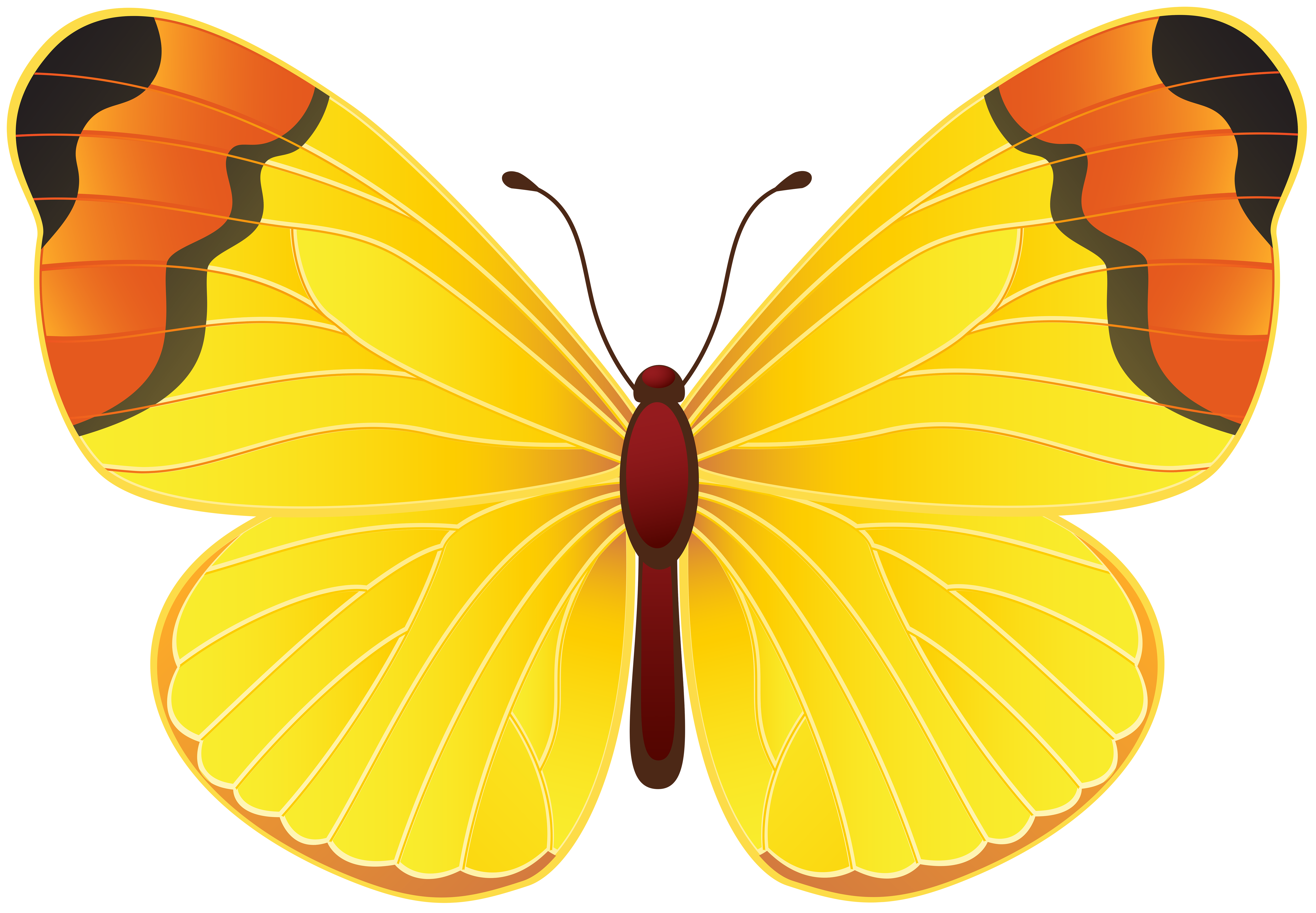 Yellow Butterfly PNG Clip Art Transparent Image | Gallery ...