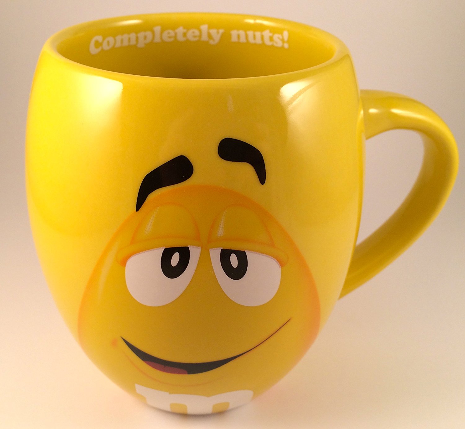 Amazon.com | M&Ms Big Face Ceramic Mugs (Yellow): Coffee Cups ...