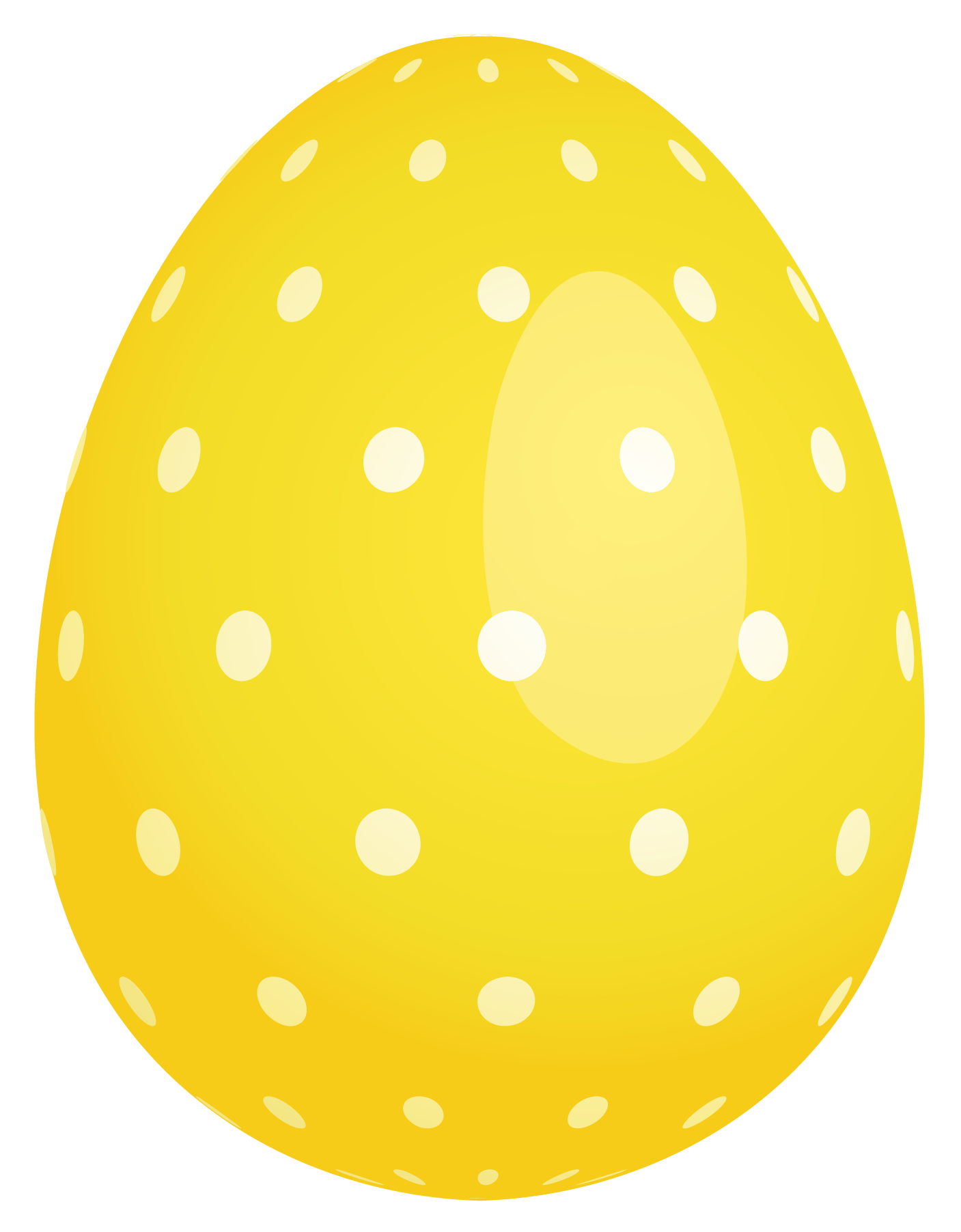 Yellow Dotted Easter Egg PNG Clipart | Gallery Yopriceville - High ...