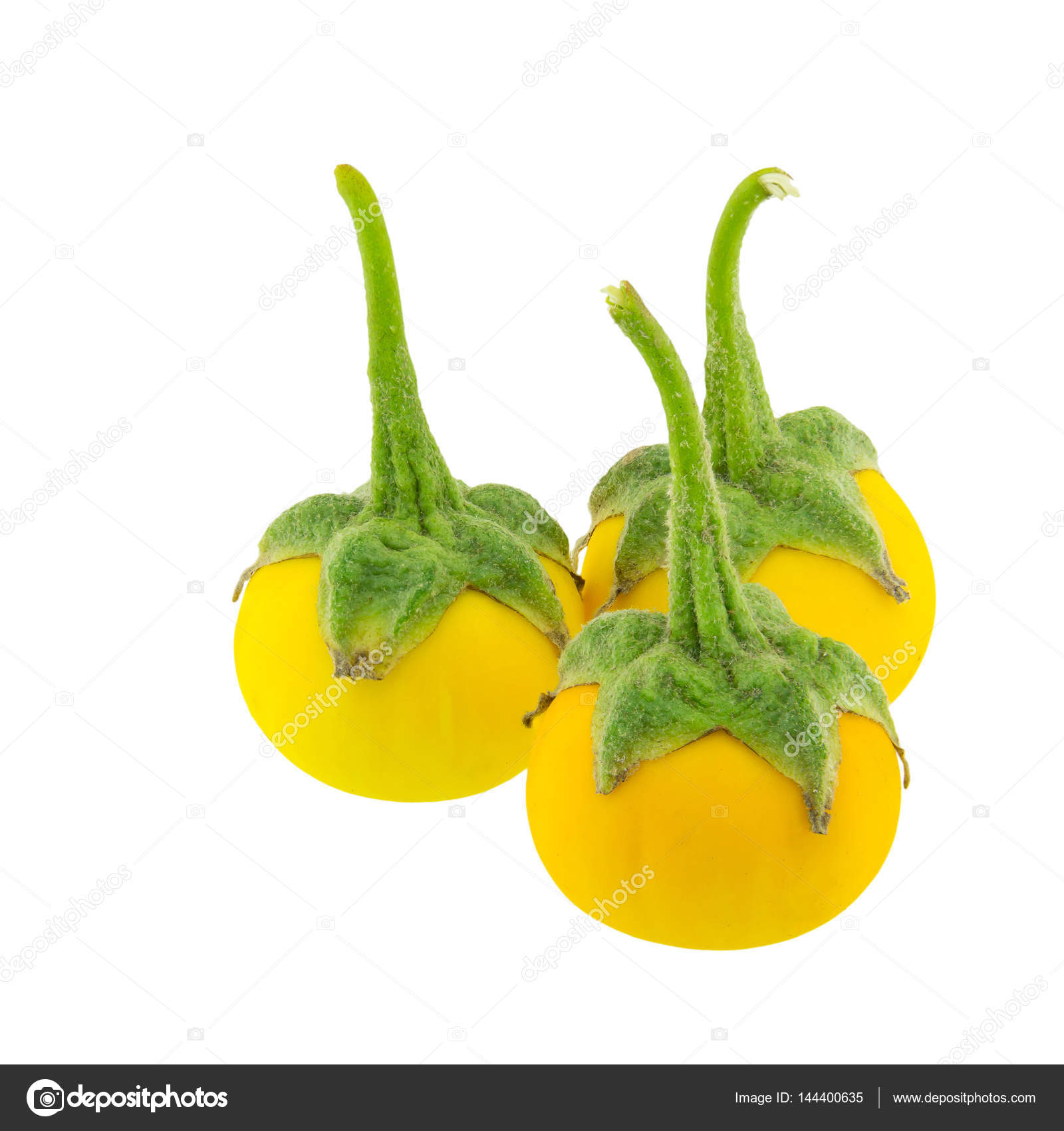 Yellow Eggplant isolated on white background — Stock Photo ...