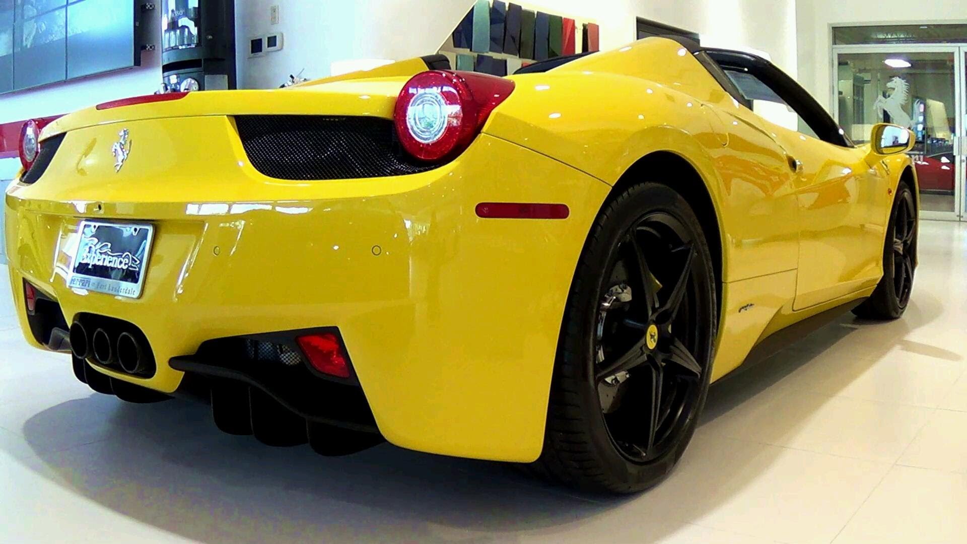 Ferrari 458 Spider Yellow. - YouTube