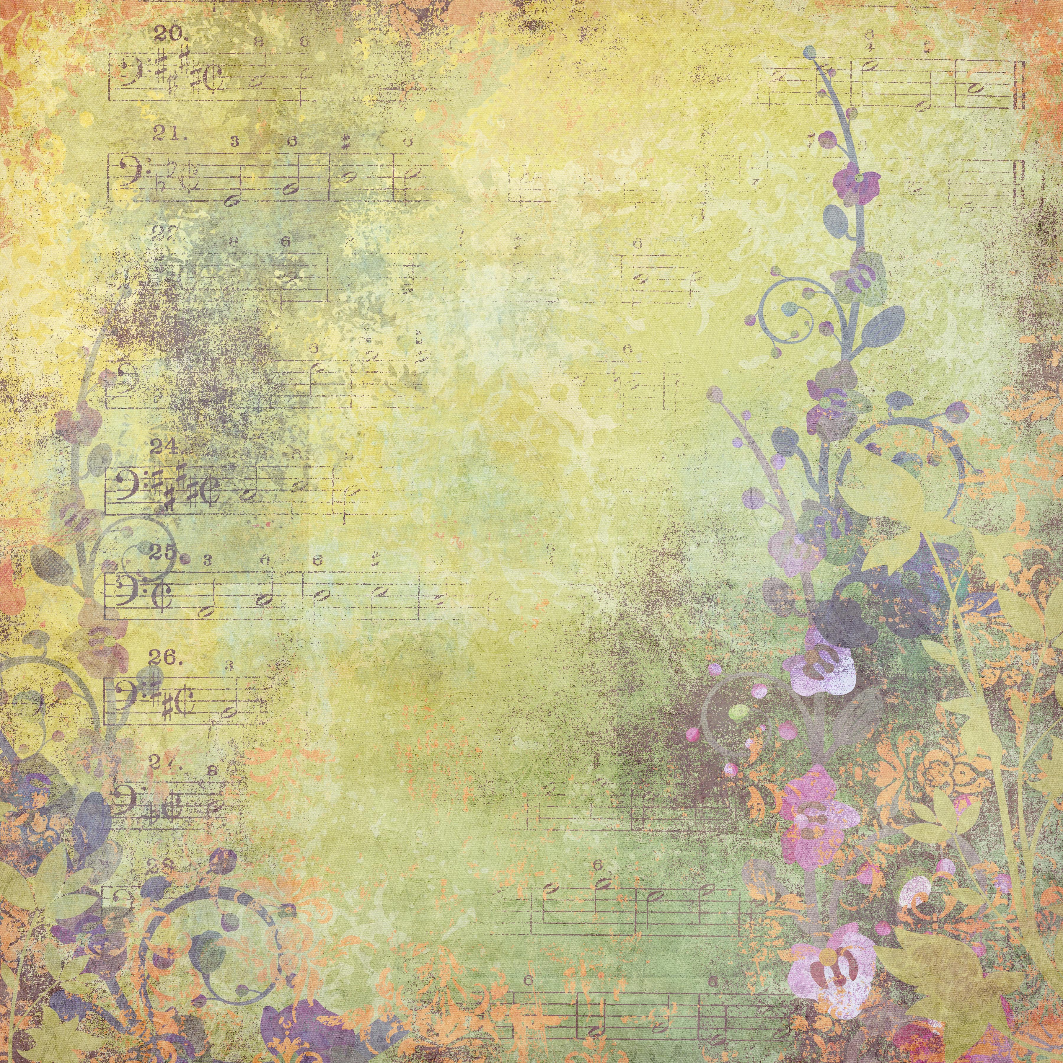 Yellow floral background photo