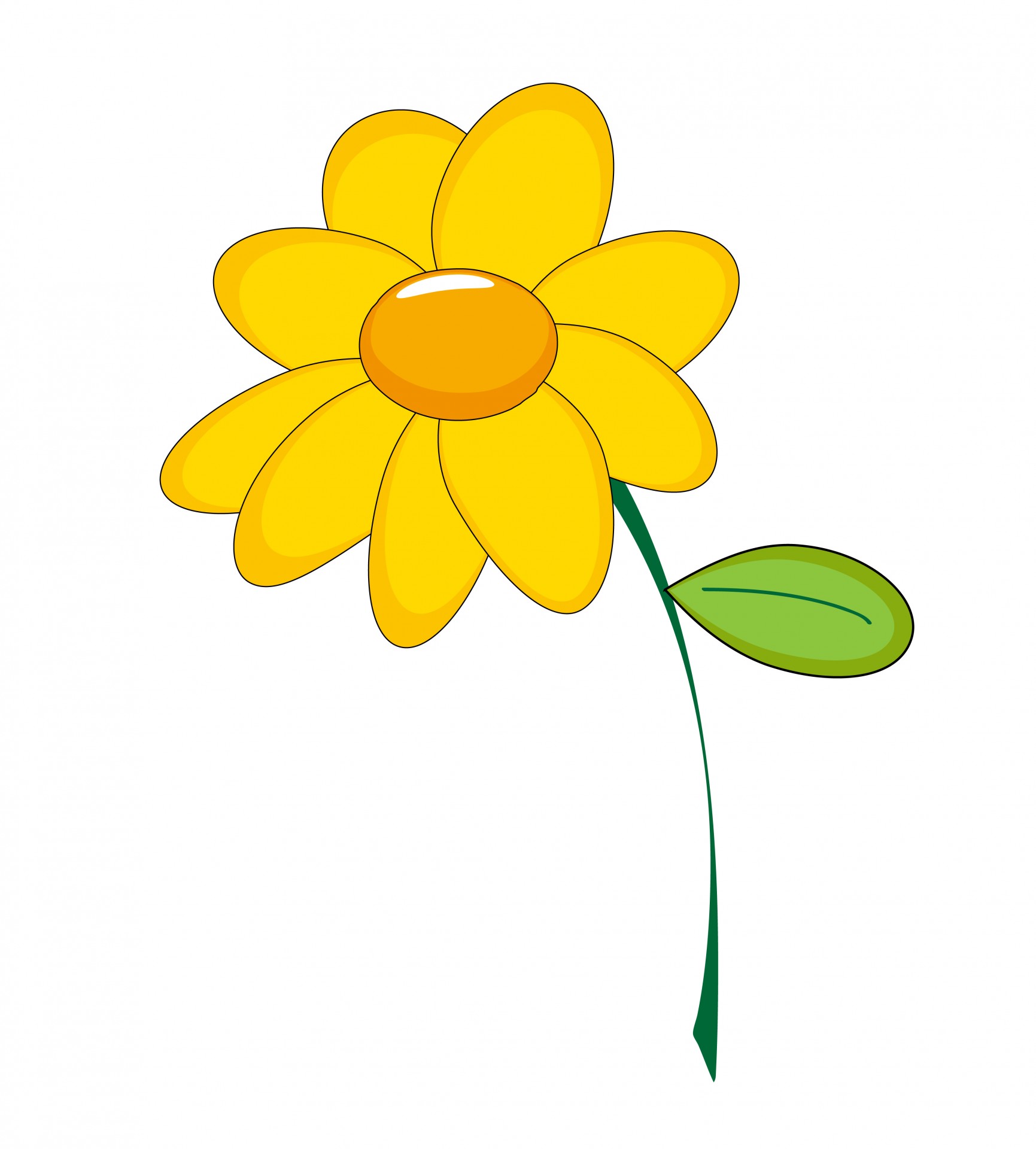 Yellow Flower Clipart Free Stock Photo - Public Domain Pictures