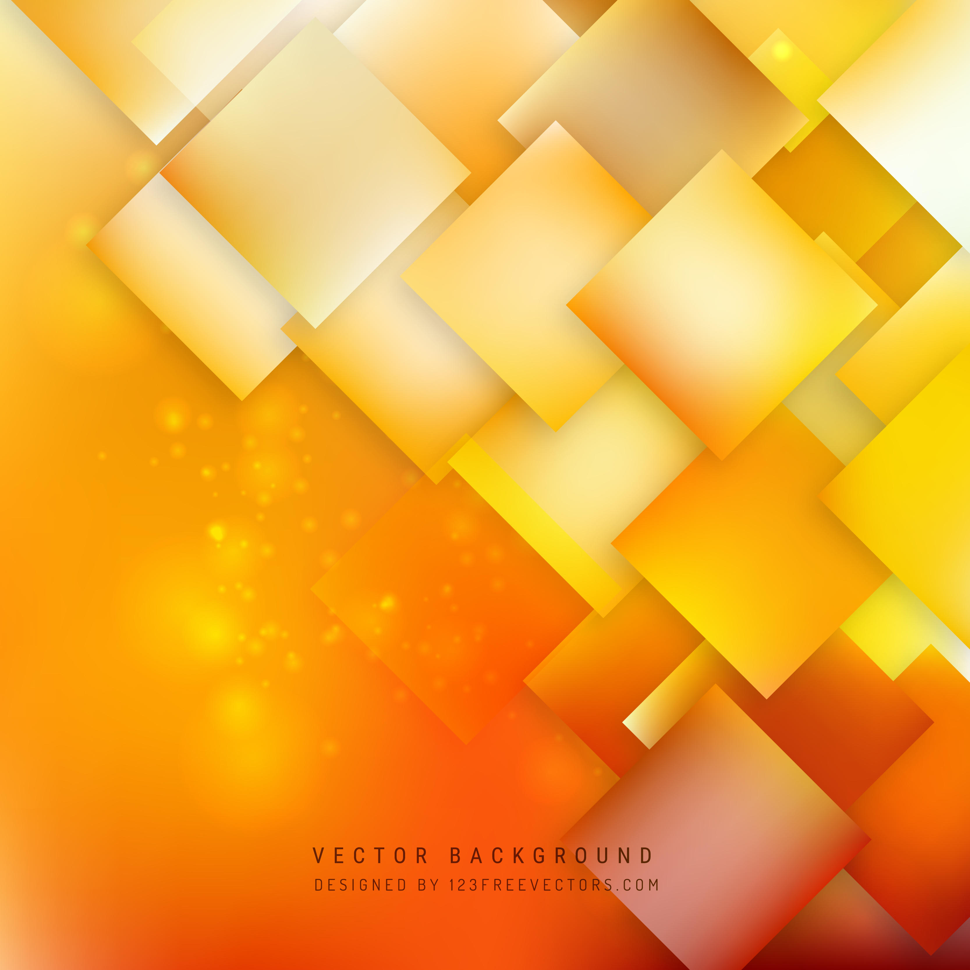 Abstract Yellow Orange Geometric Polygon Background | 123Freevectors