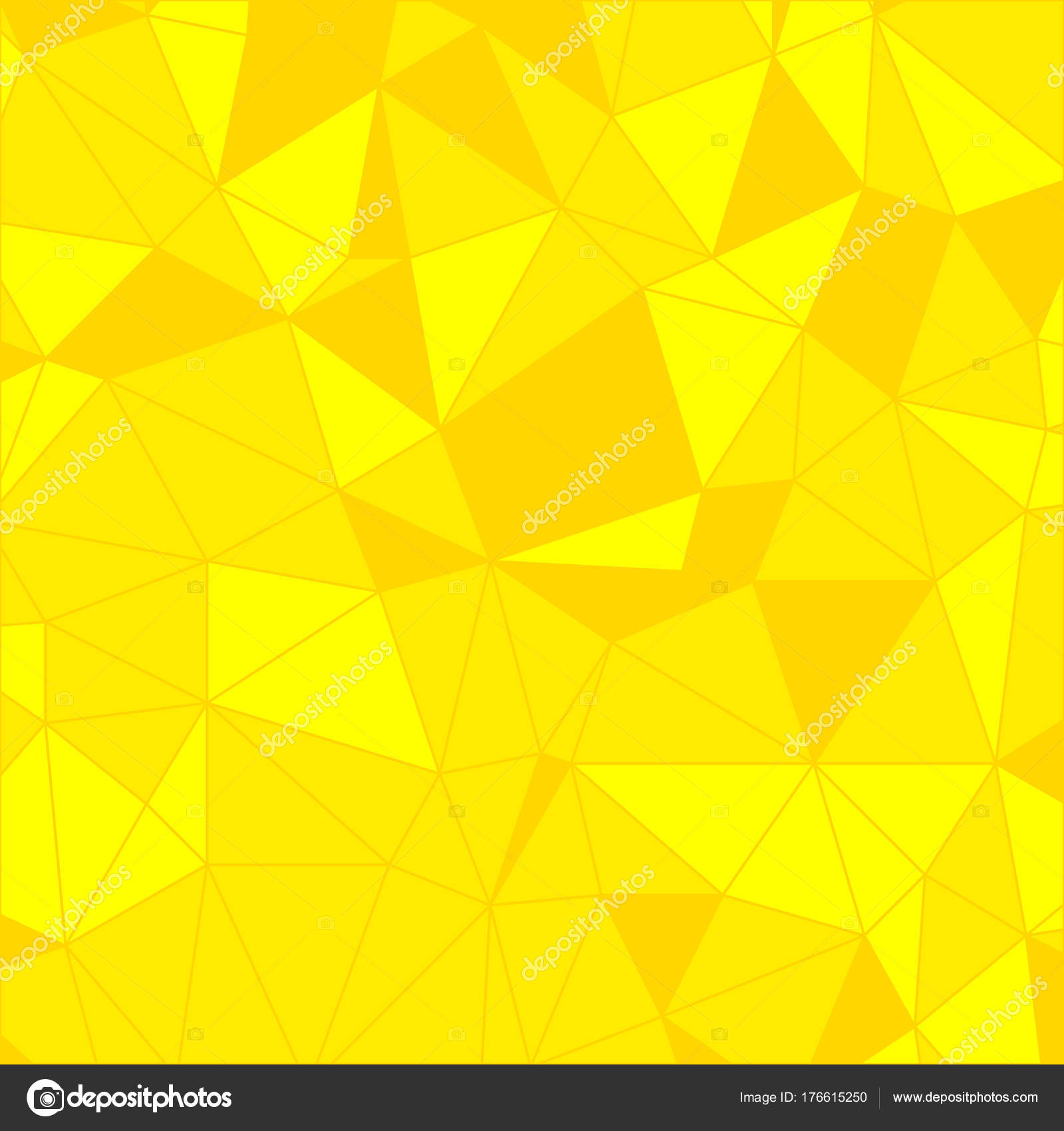 Yellow Polygonal Vector Abstract Polygonal Background Triangular ...