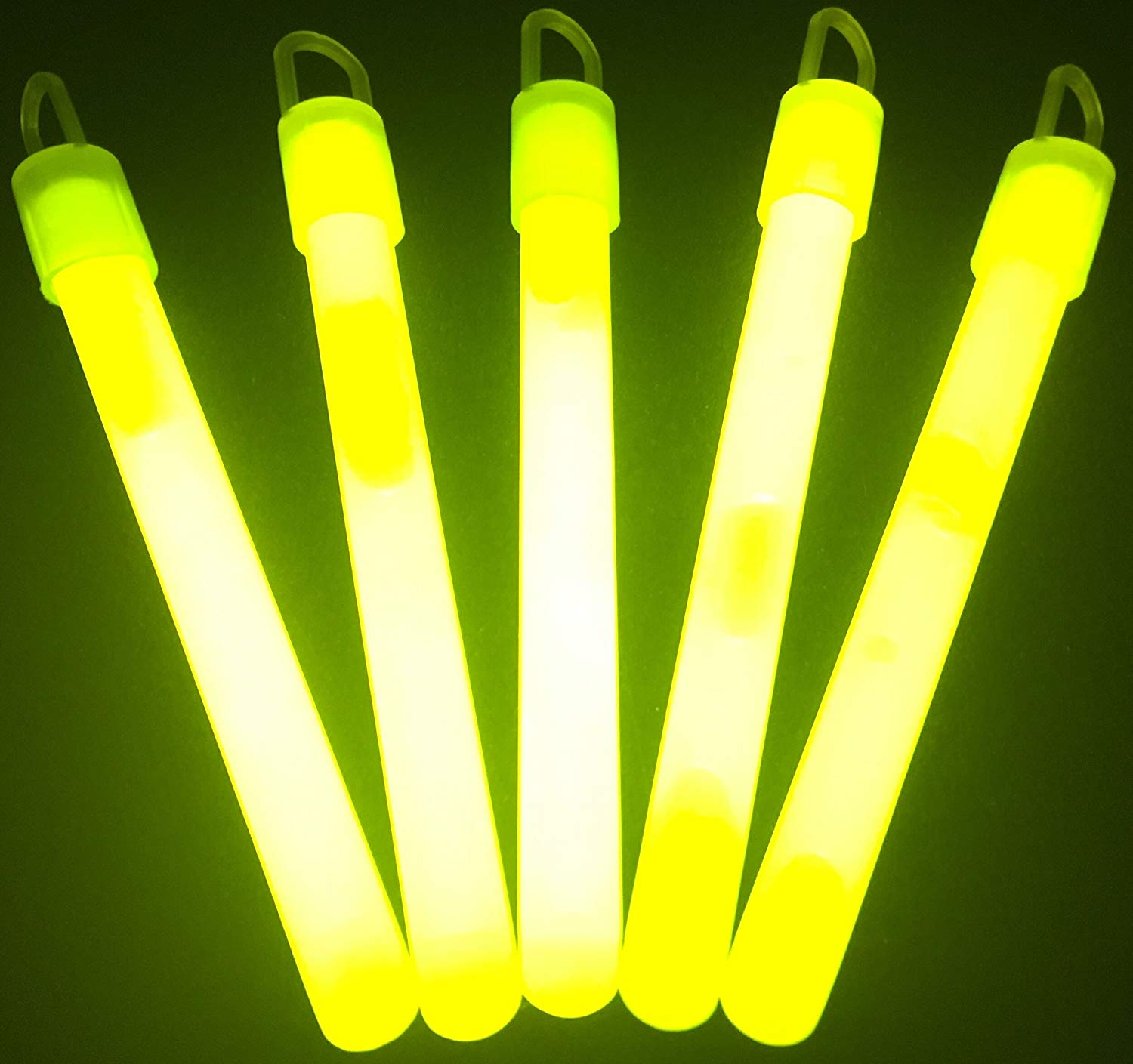 Glow With Us Glow Sticks Bulk Wholesale, 50 4” Yellow Glow Stick ...
