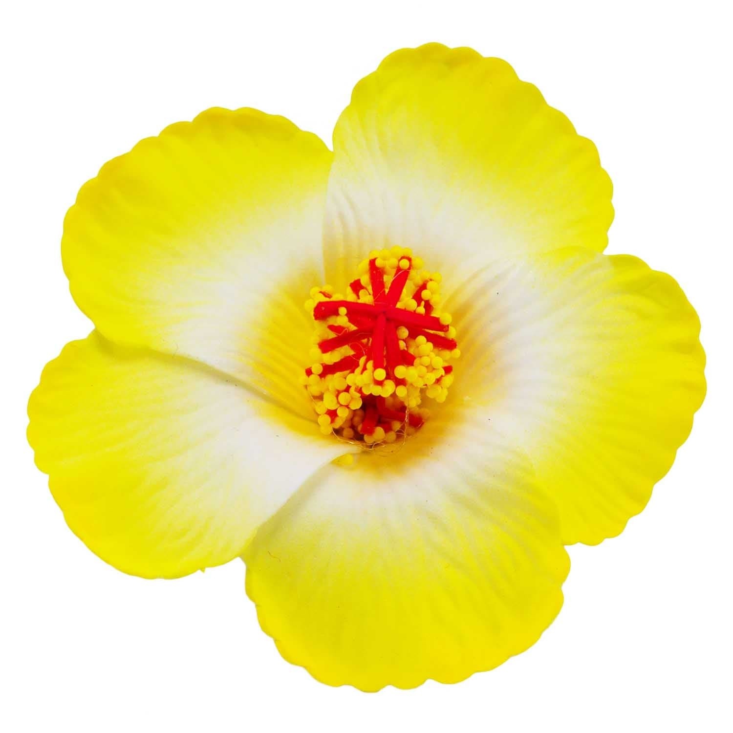 Yellow Hibiscus Flower Hair Clip