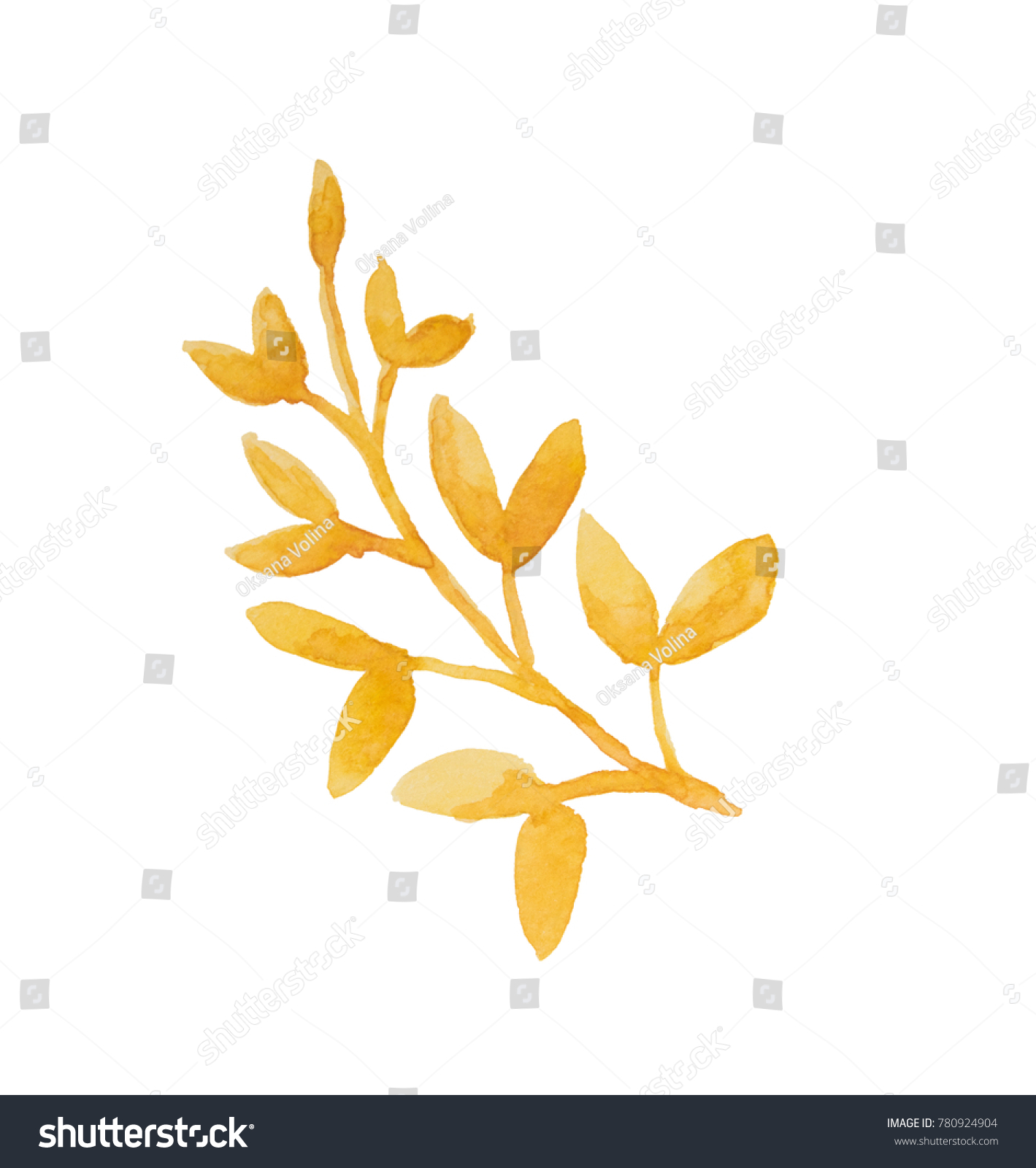 Beautiful Abstract Autumn Orange Yellow Leaf Stock Illustration ...