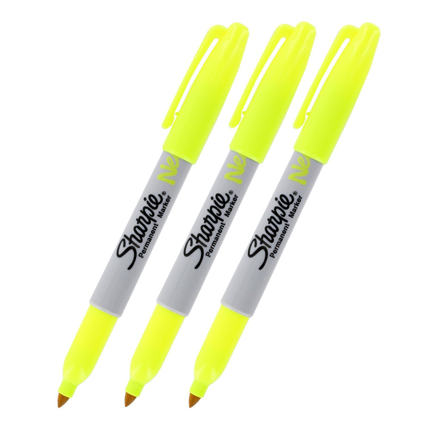 Amazon.com : Sharpie Neon Permanent Marker, Neon Yellow Ink, Pack of ...