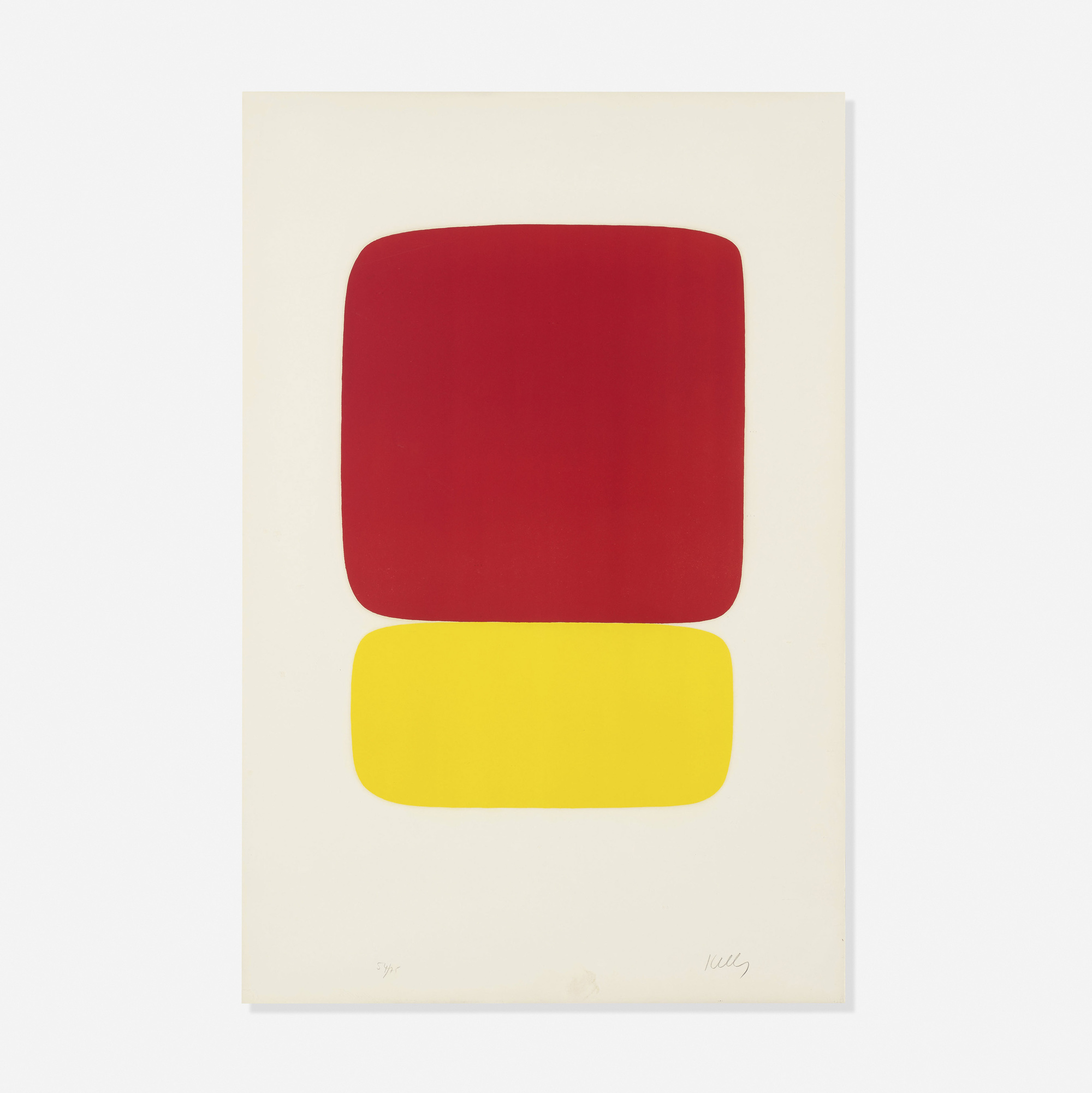 114: ELLSWORTH KELLY, Red over Yellow (from the Suite of Twenty ...