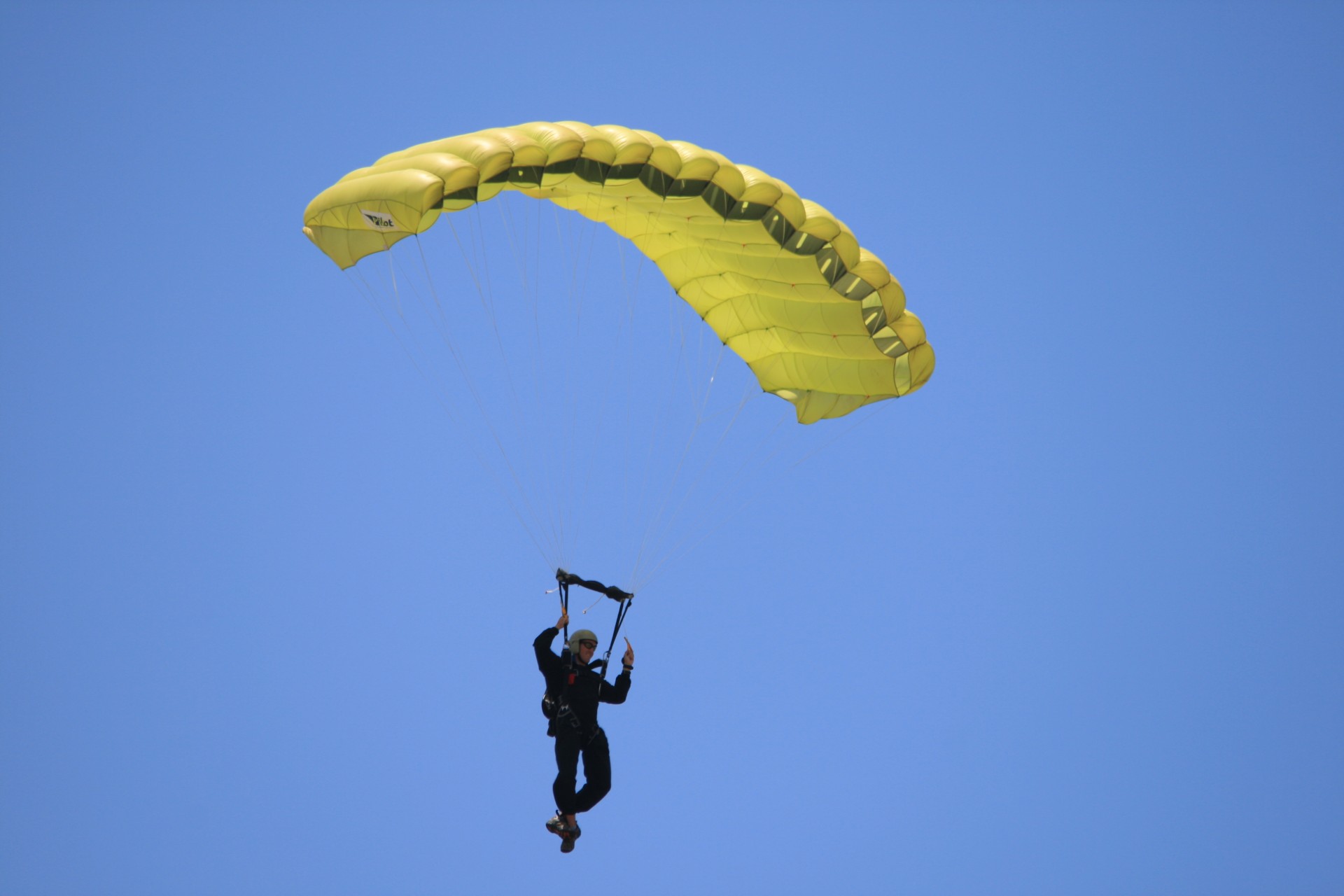 Parachutist With Yellow Parachute Free Stock Photo - Public Domain ...