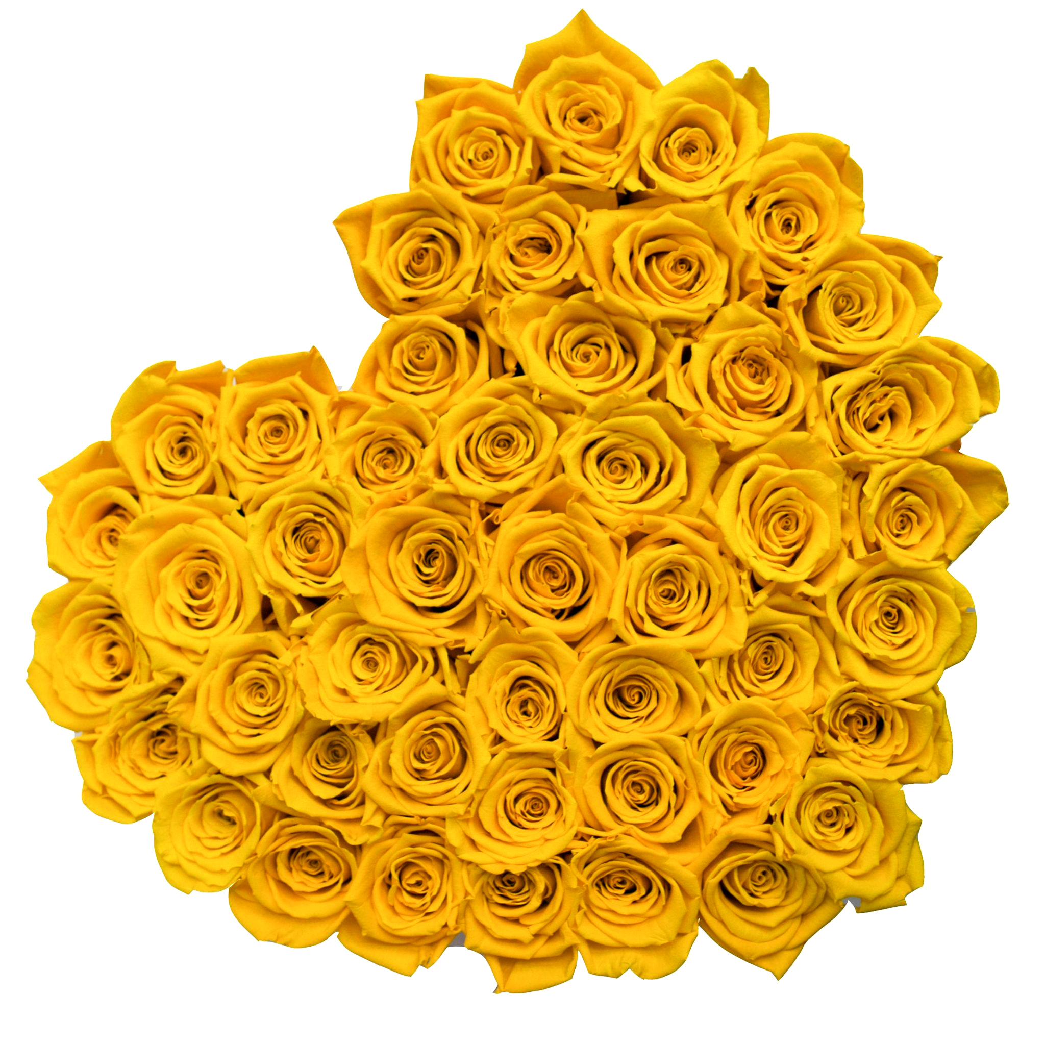 Buy Heart Shaped 40 Stems Yellow Rose Bouquet to Philippines