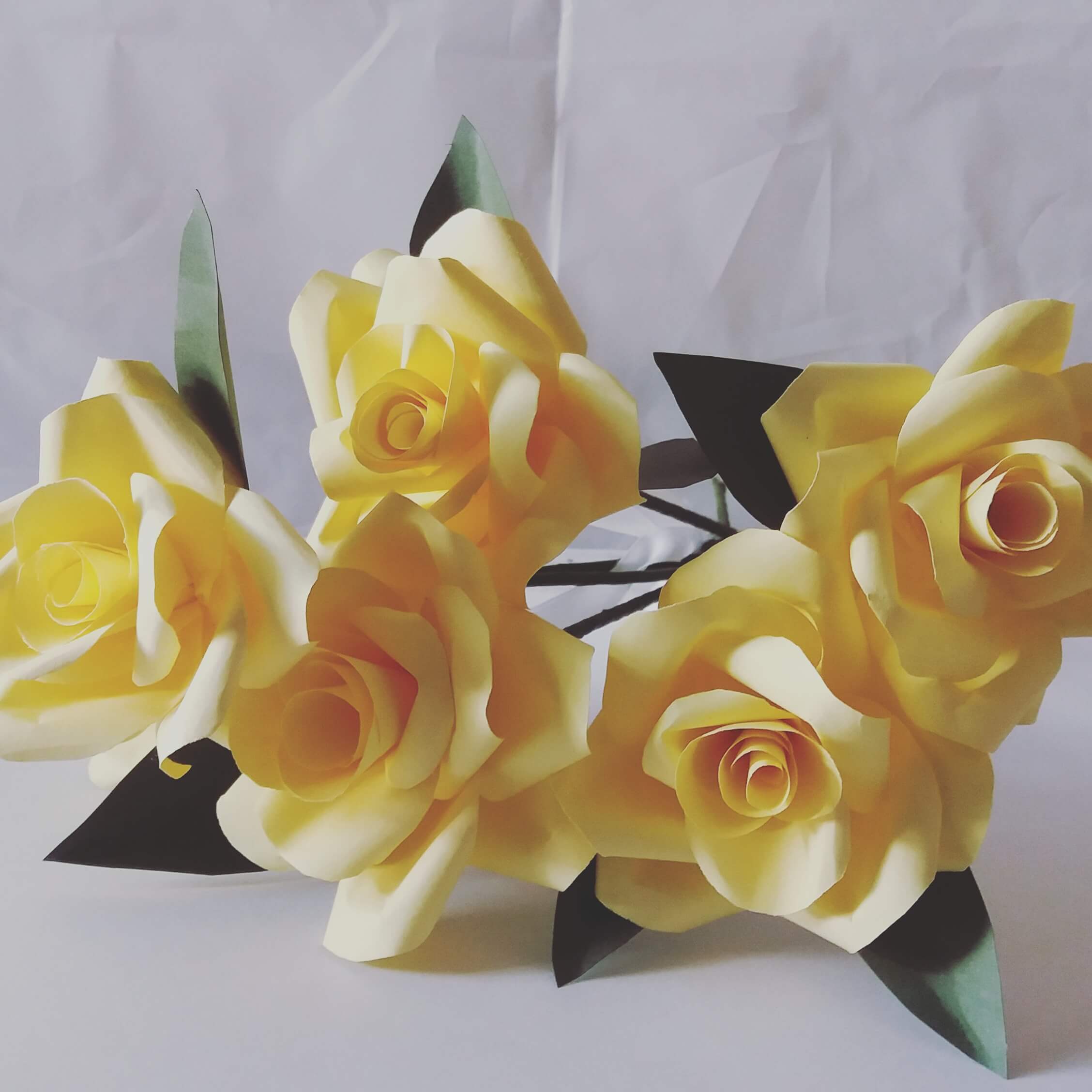 Yellow Roses | Paper Flowers | KONVEY