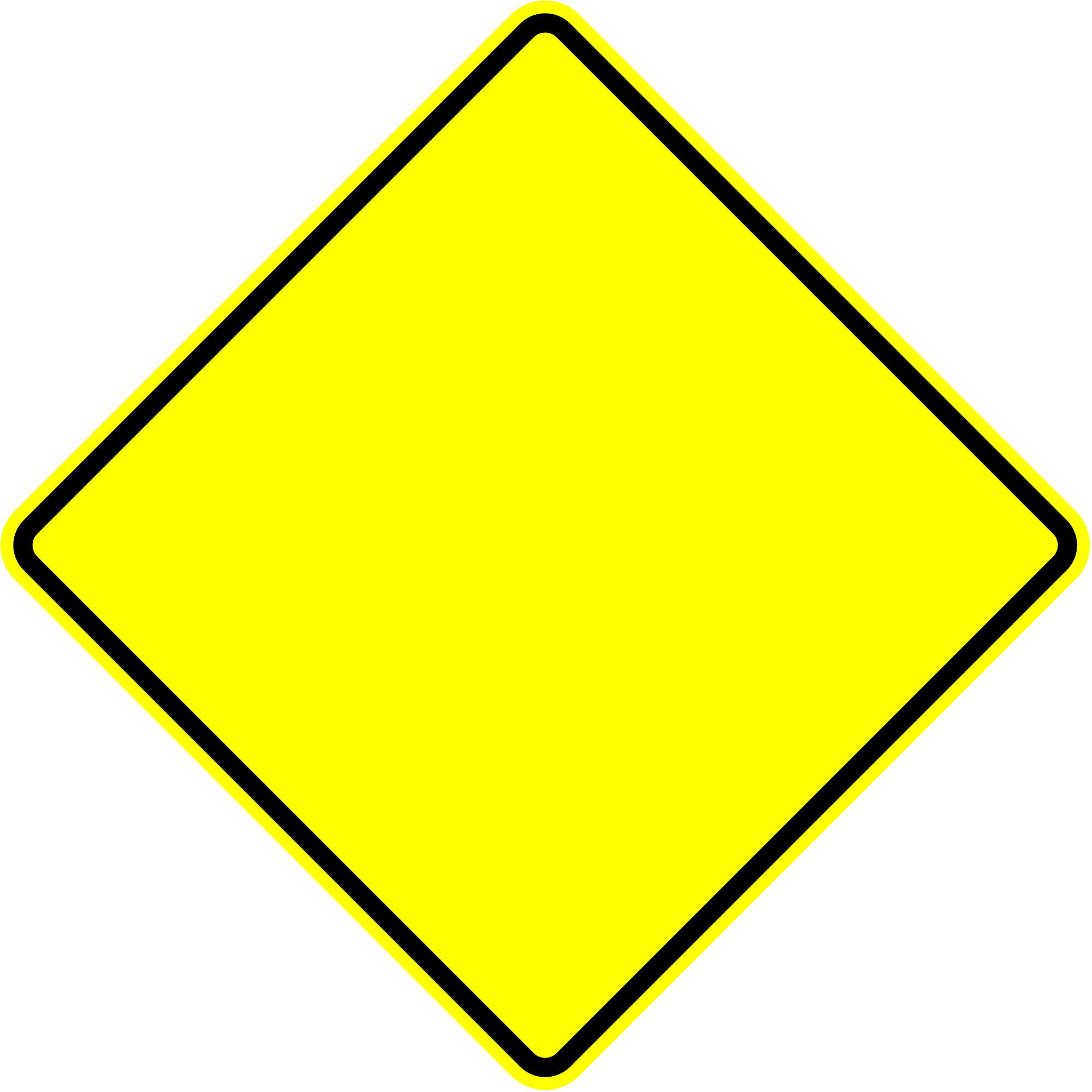 yellow traffic signs