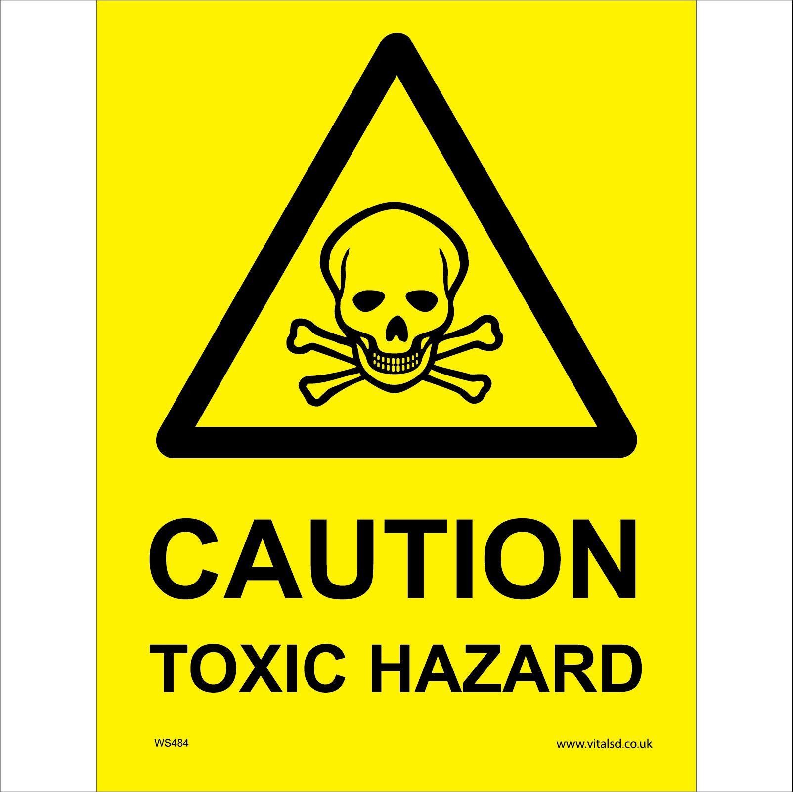 WS484 Caution Toxic Hazard Warning Signs - Warning Signs - WARNING