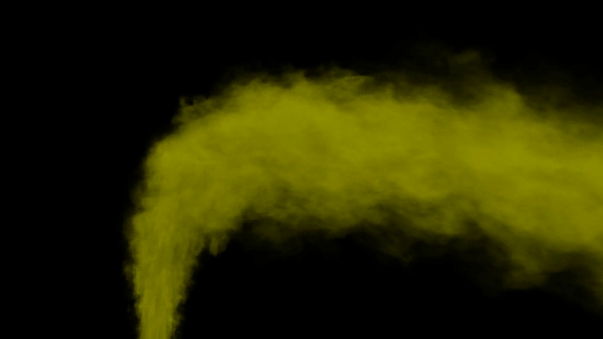 Animated stream of yellow smoke or toxic gas drifting to the right ...