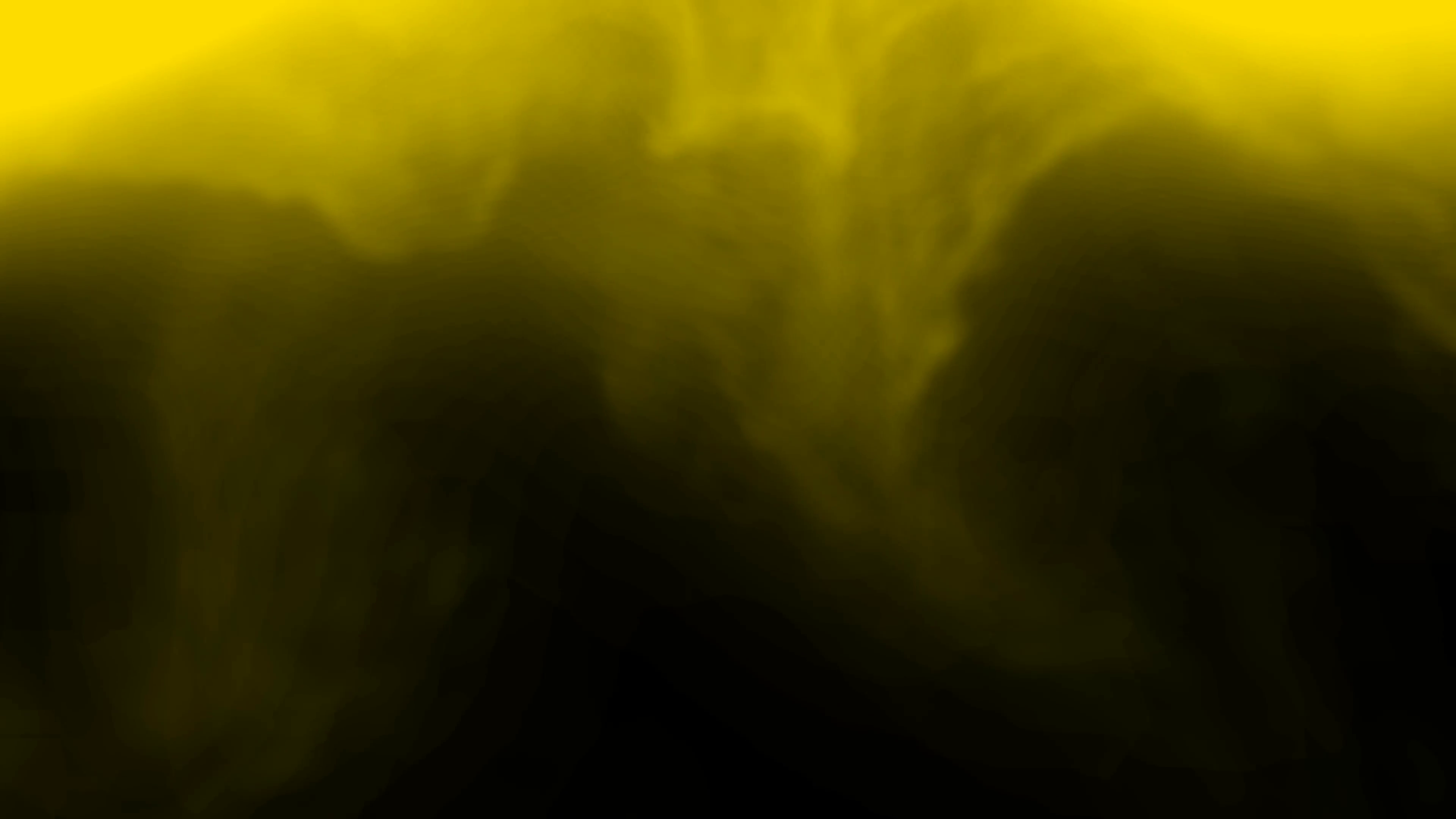 Animated glowing yellow smoke or gas descending (falloff) slowly ...