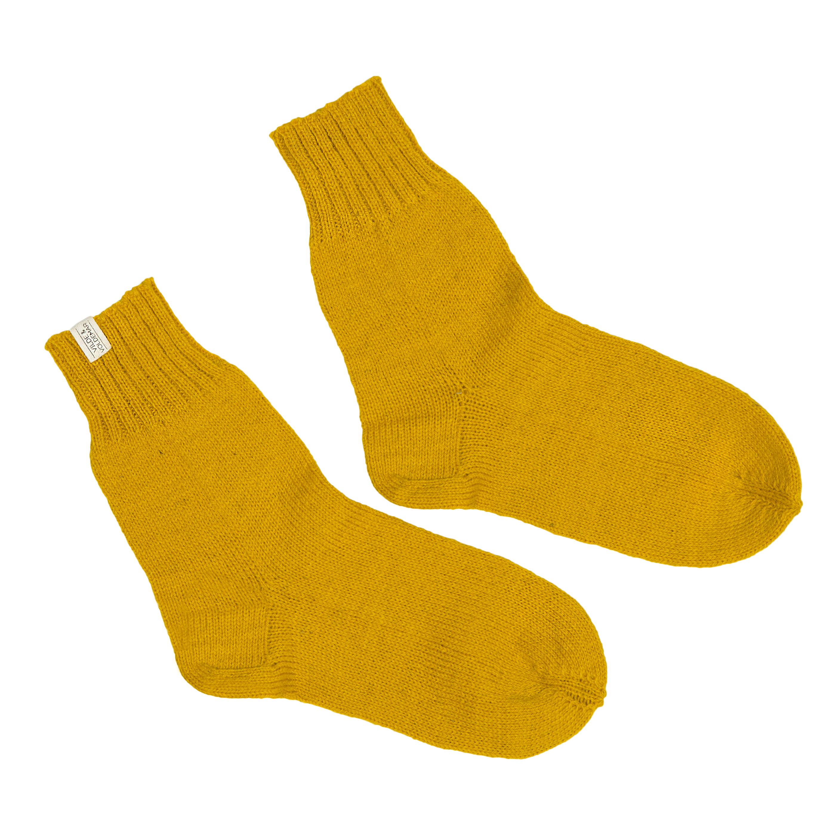 Ladies' woollen socks (mustard yellow) - Vilde & Voldemar
