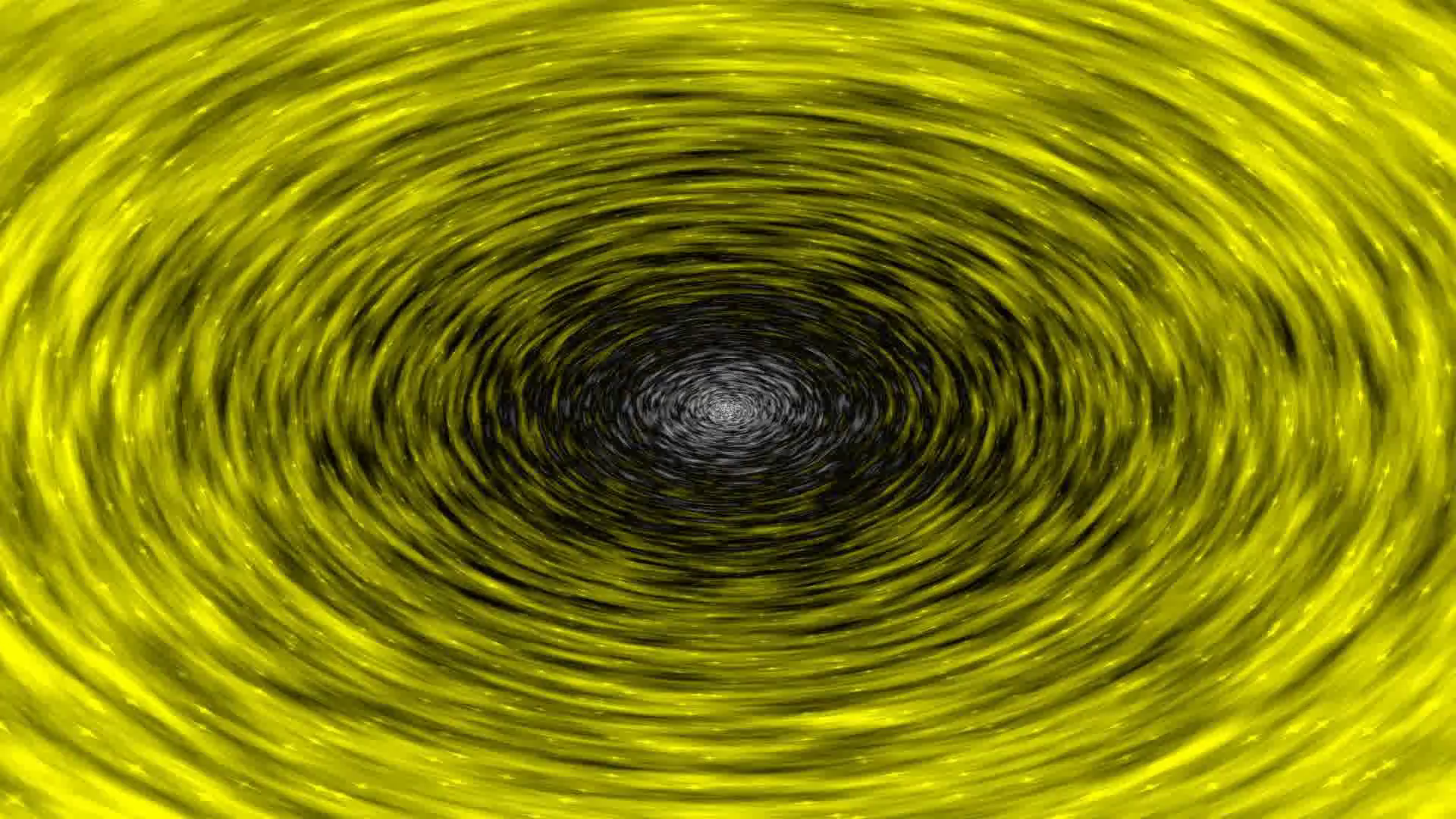 Yellow hypnotic spiral circle with black center. Swirl animation ...